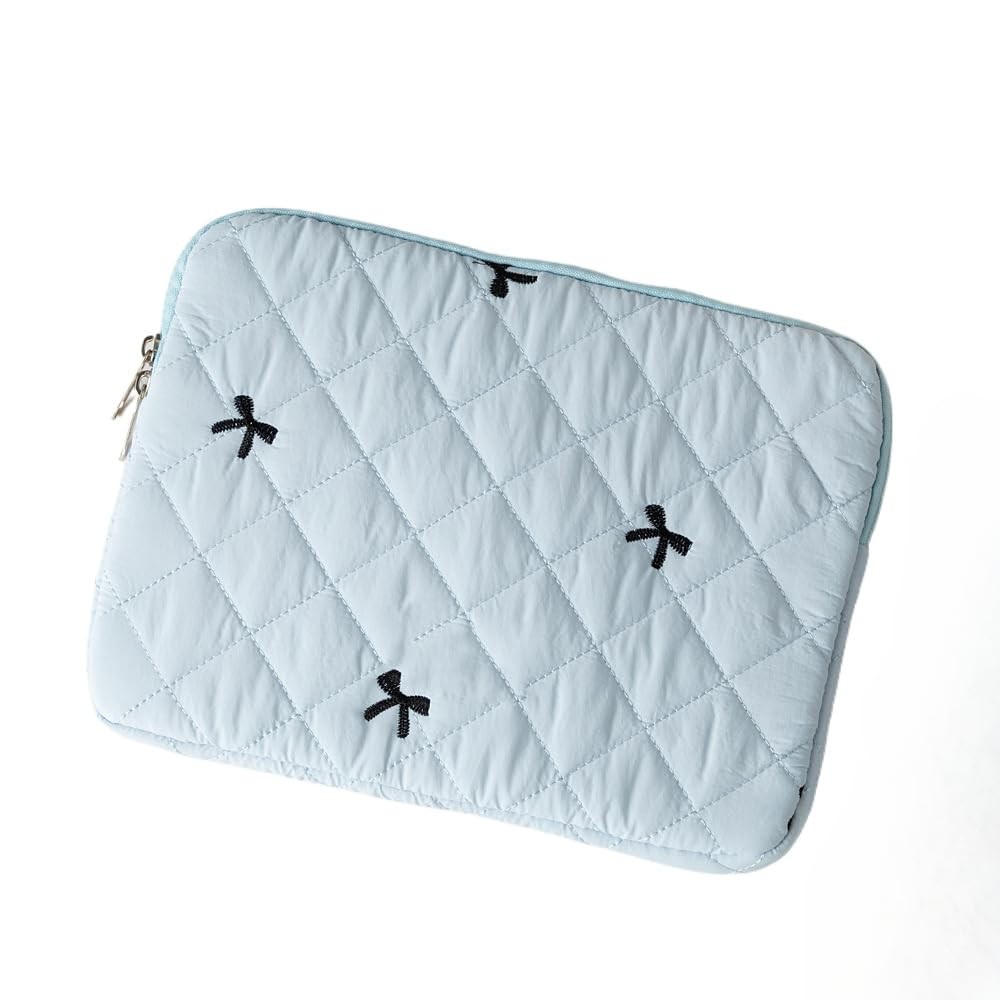 Attria Cute Bow Graphic Carrying Laptop Bag Y2K Preppy 11 inch, Blue