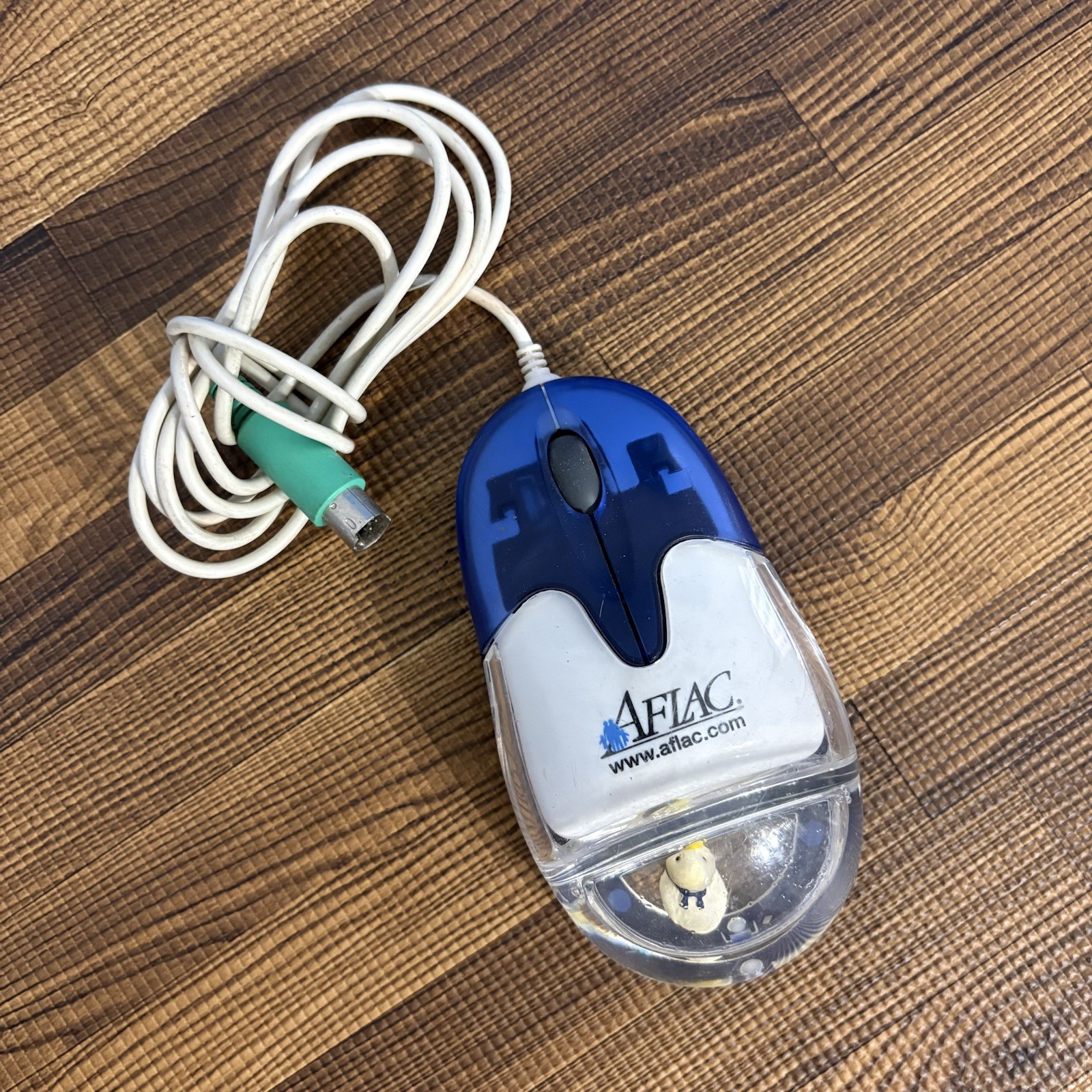 Vintage 2000s Aflac Duck Floating Aqua Mouse Frutiger Aero Y2K Clear Tech Rare