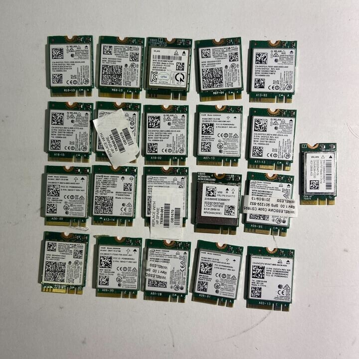 Lot of 21 Mixed Manufactuers/Models Wireless Wifi Card