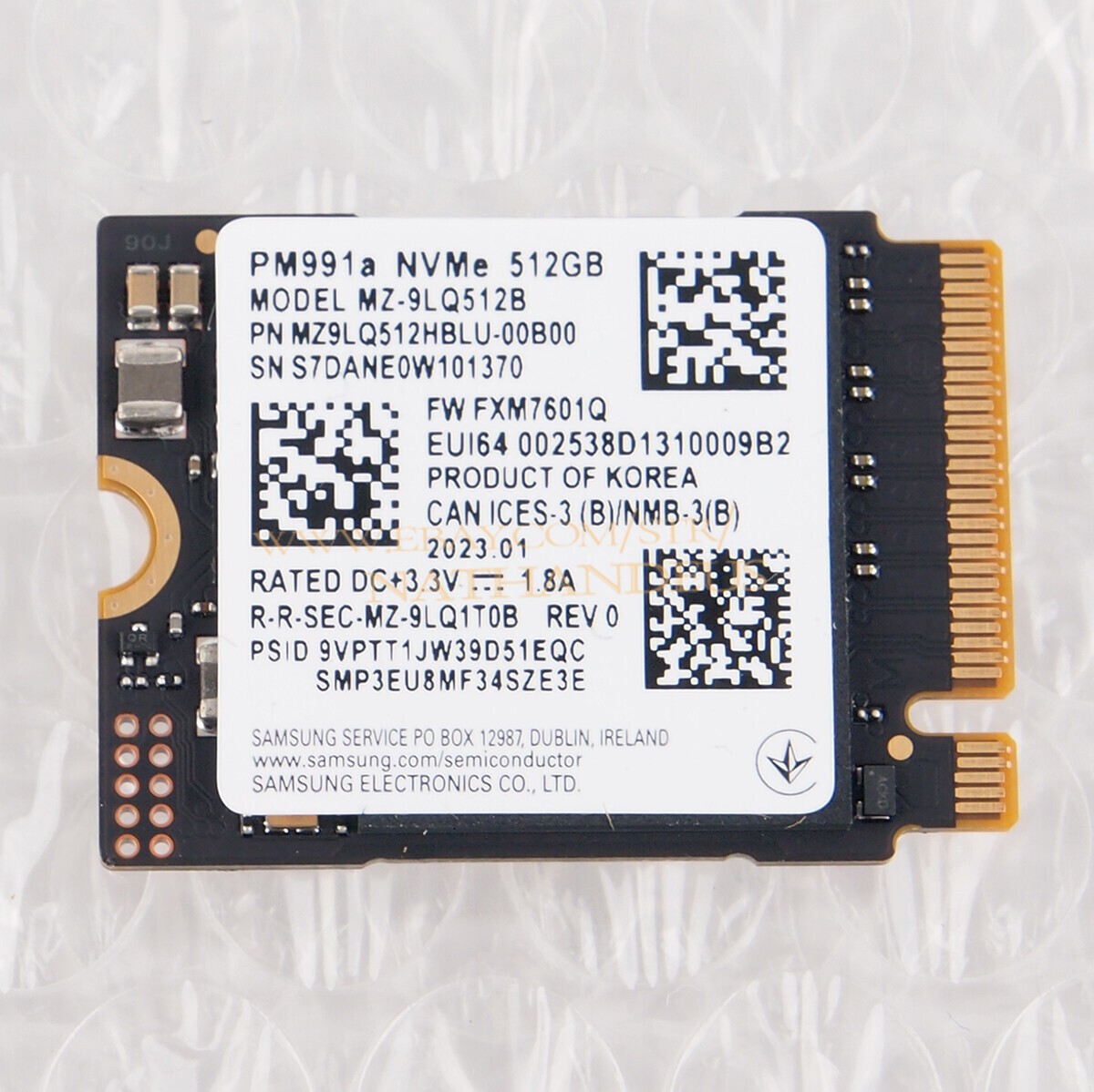 Original SAMSUNG PM991a PM991 512 GB NVMe SSD M.2 2230 For Surface Pro X Pro 7+