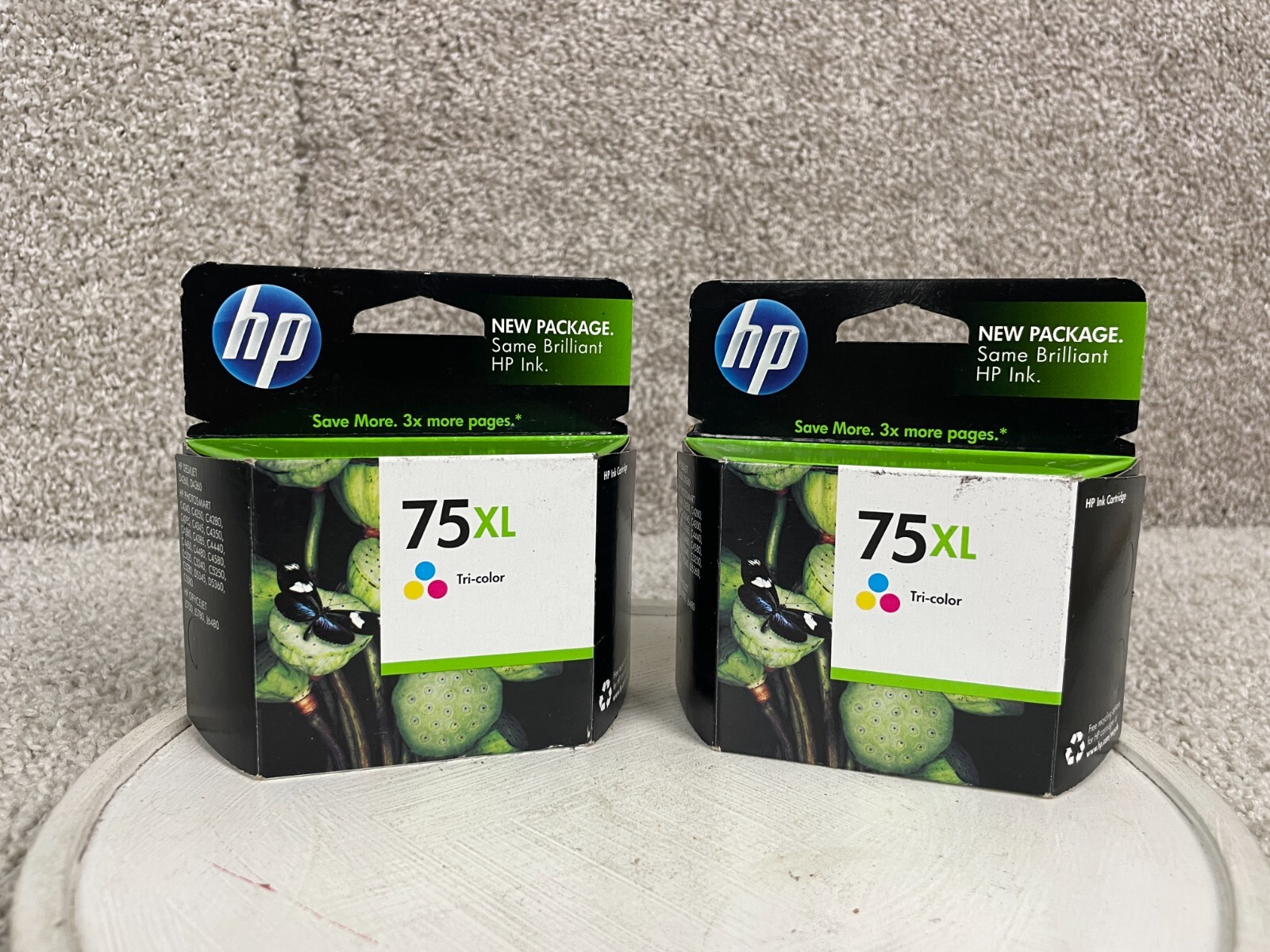 Lot of 2 HP 75XL CB337WN Tri-Color High Yield Original Ink Cartridge