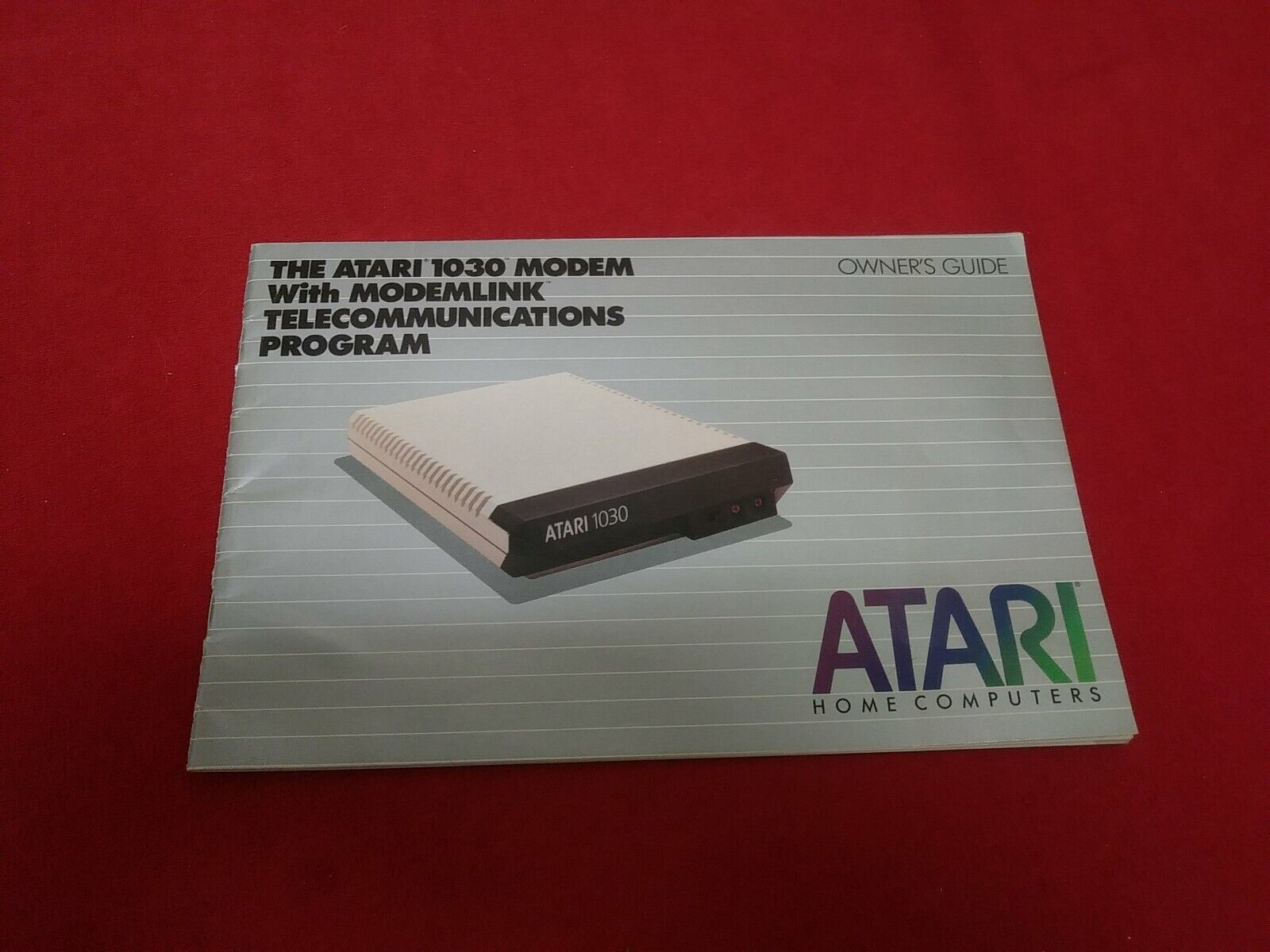 Vintage VTG 1983 Atari 1030 Modem Owner’s Guide