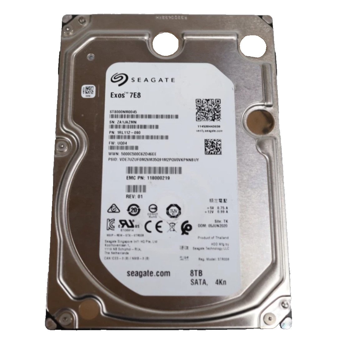 Dell EMC 8TB 6G 7.2K LFF 3.5” HDD Seagate ST8000NM0045 Enterprise v5 118000219