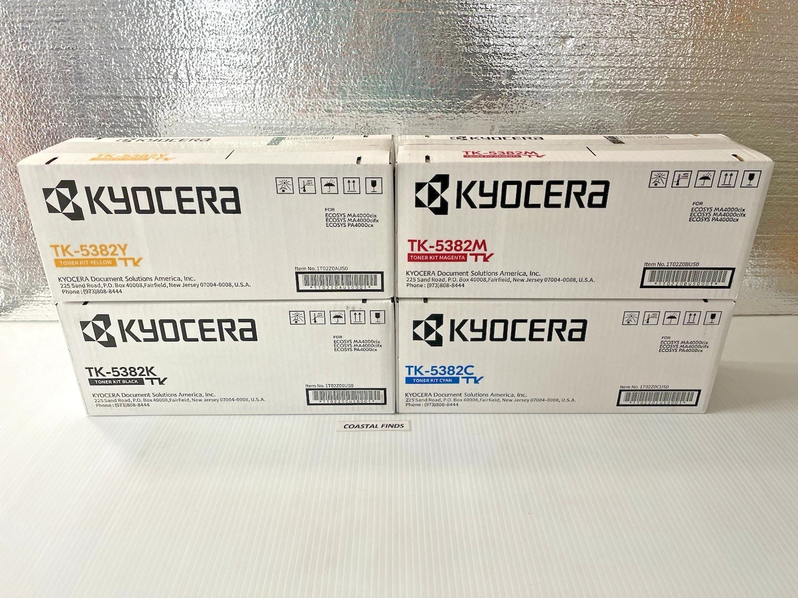 Kyocera TK-5382 Toner CMYK Set of 4 OEM NEW Sealed TK-5382K TK-5382C "82M "82Y