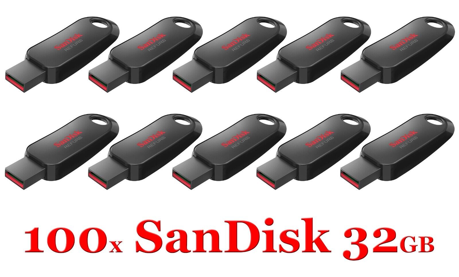 100x SanDisk Cruzer Snap USB 2.0 Flash Drive 32GB SDCZ62-032G