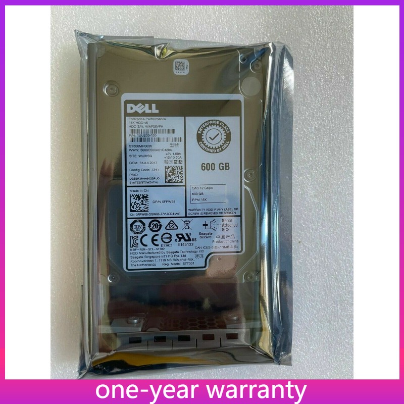 Dell FPW68 0FPW68 600GB 15K 12Gb/s 2.5" SAS ST600MP0036 Hard Drive  W TRAY