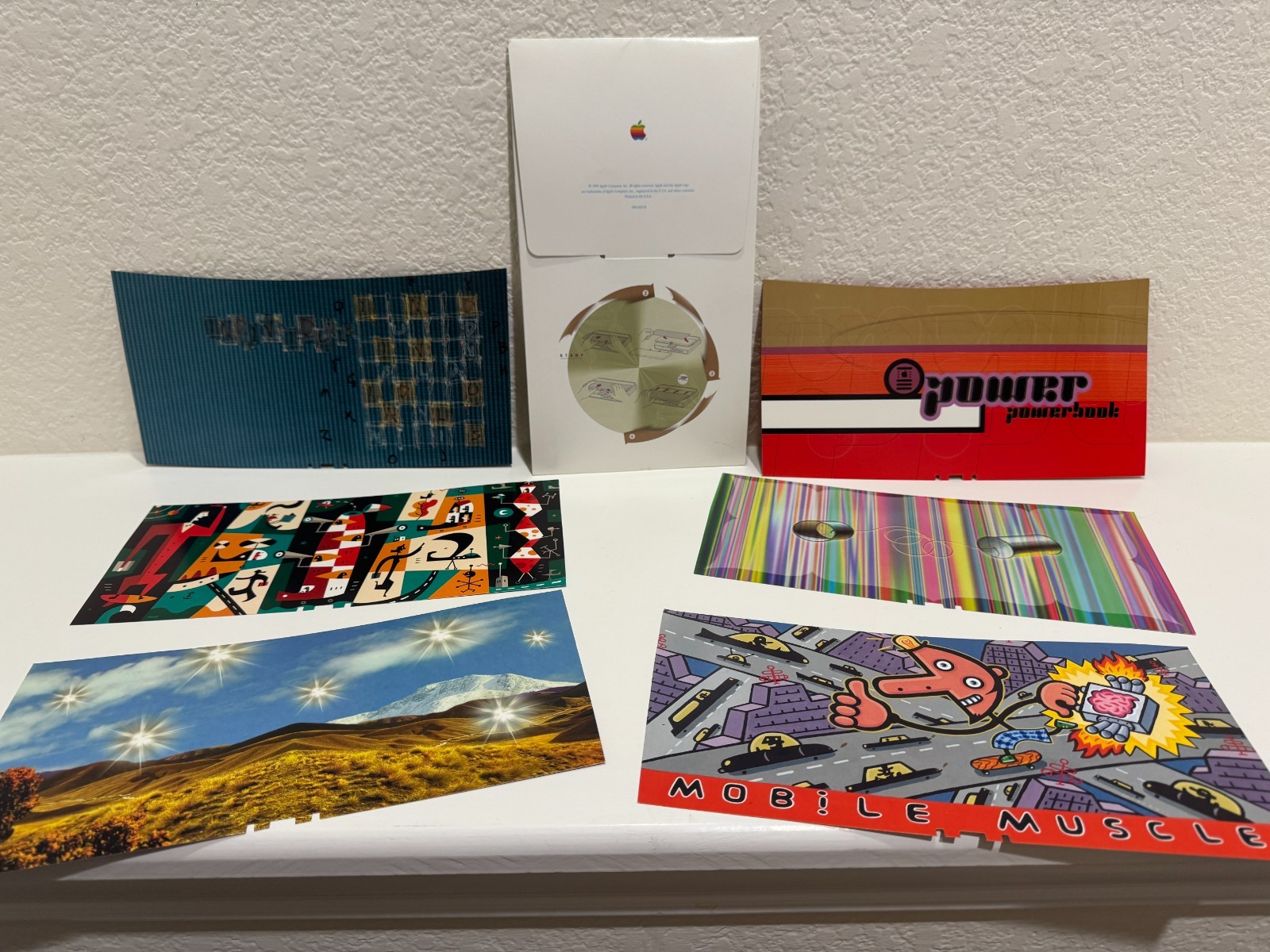 RARE Vintage 1996 Apple PowerBook 1400c cs Lid Inserts Book Covers Partial Set 6