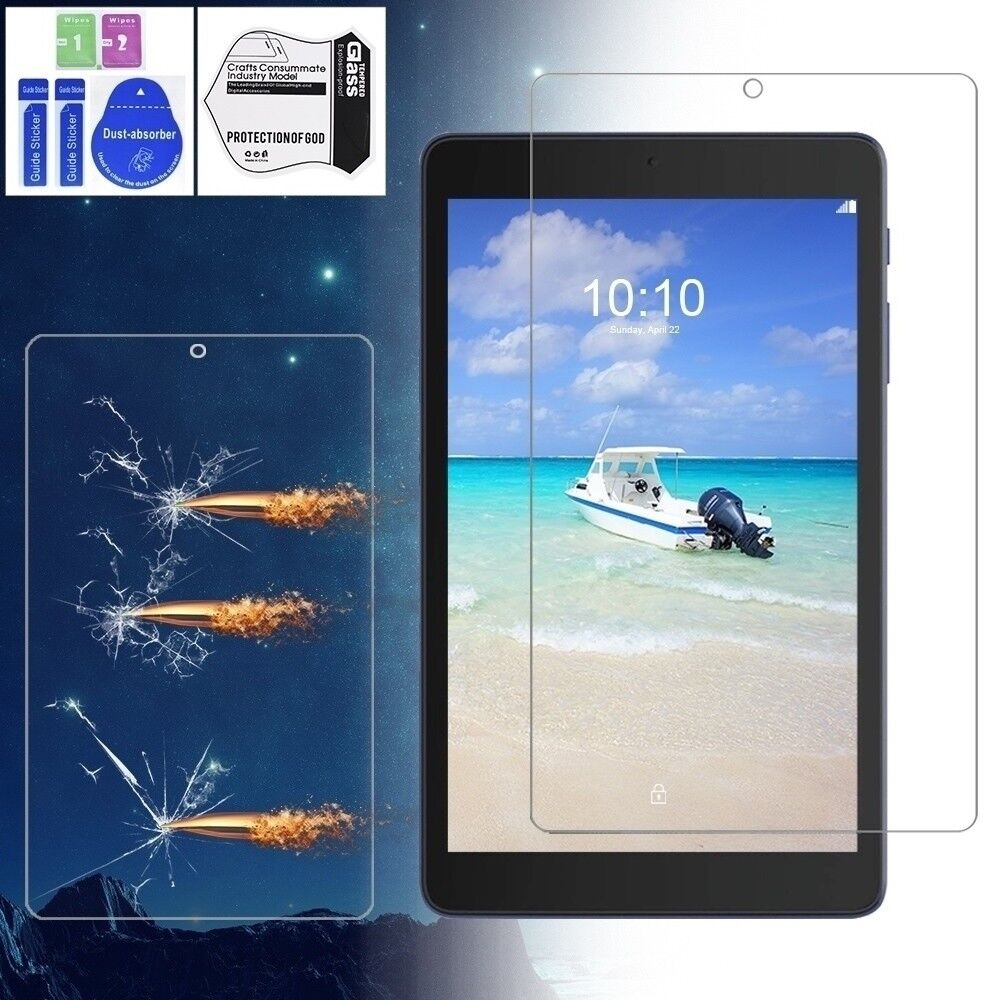 HD Tempered GLASS Screen Protector for Alcatel 3T/Joy/A30/Joy 2/TCL Tab 8 Inch