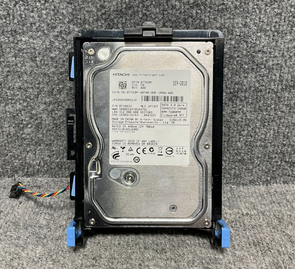 Hitachi Deskstar 160GB 3.5&amp;quot; SATA 7200RPM HDD 0F10833 Desktop Drive