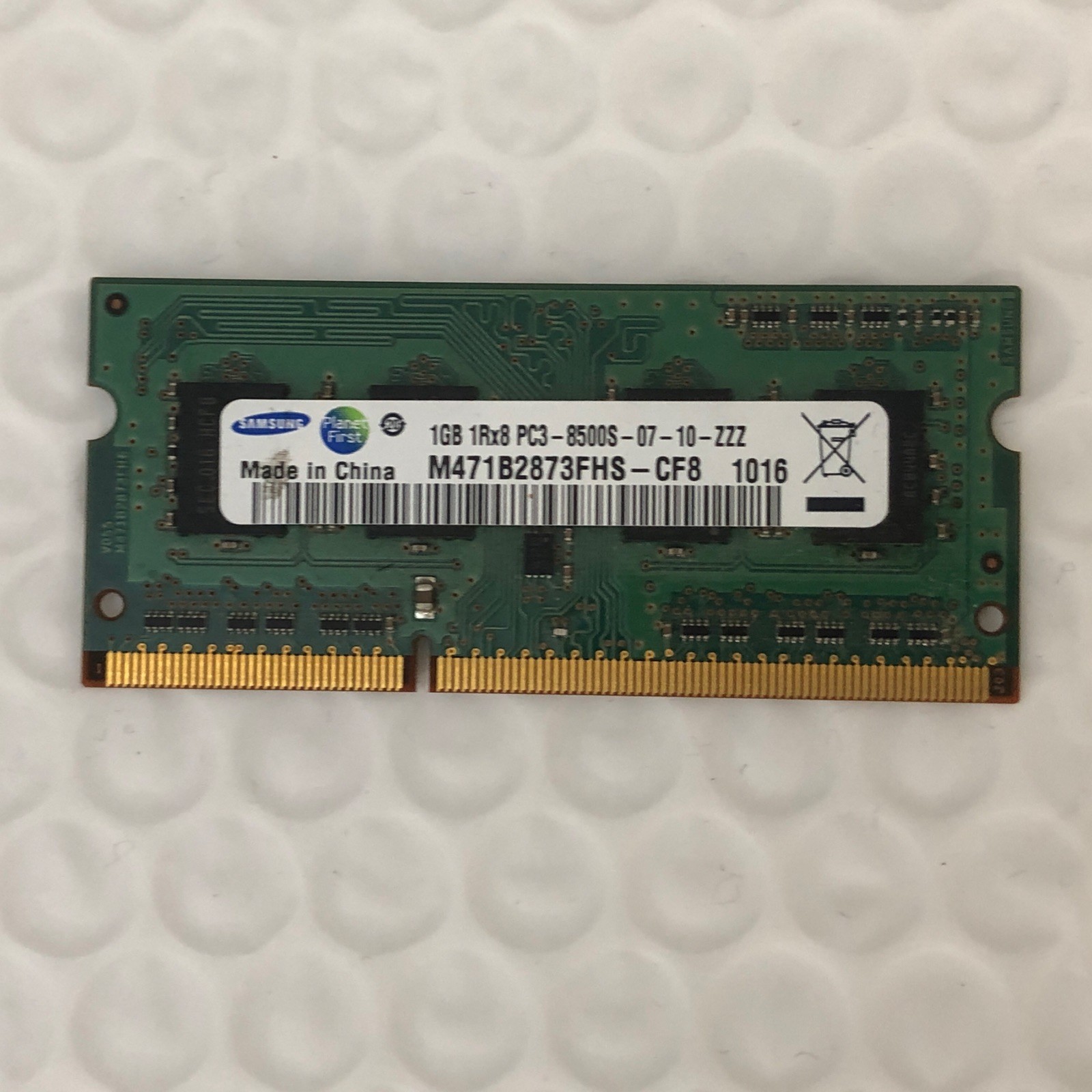 Samsung 1GB PC3-8500S SODINN DDR3 1066MHz Ram M471B2873FHS