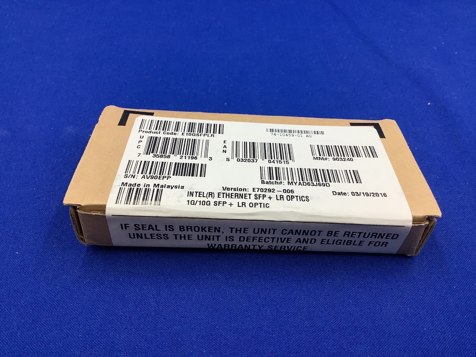 F/S E10GSFPLR Original Intel 10G LR Ethernet SFP+ 1310nm 10km Optics X520 X710