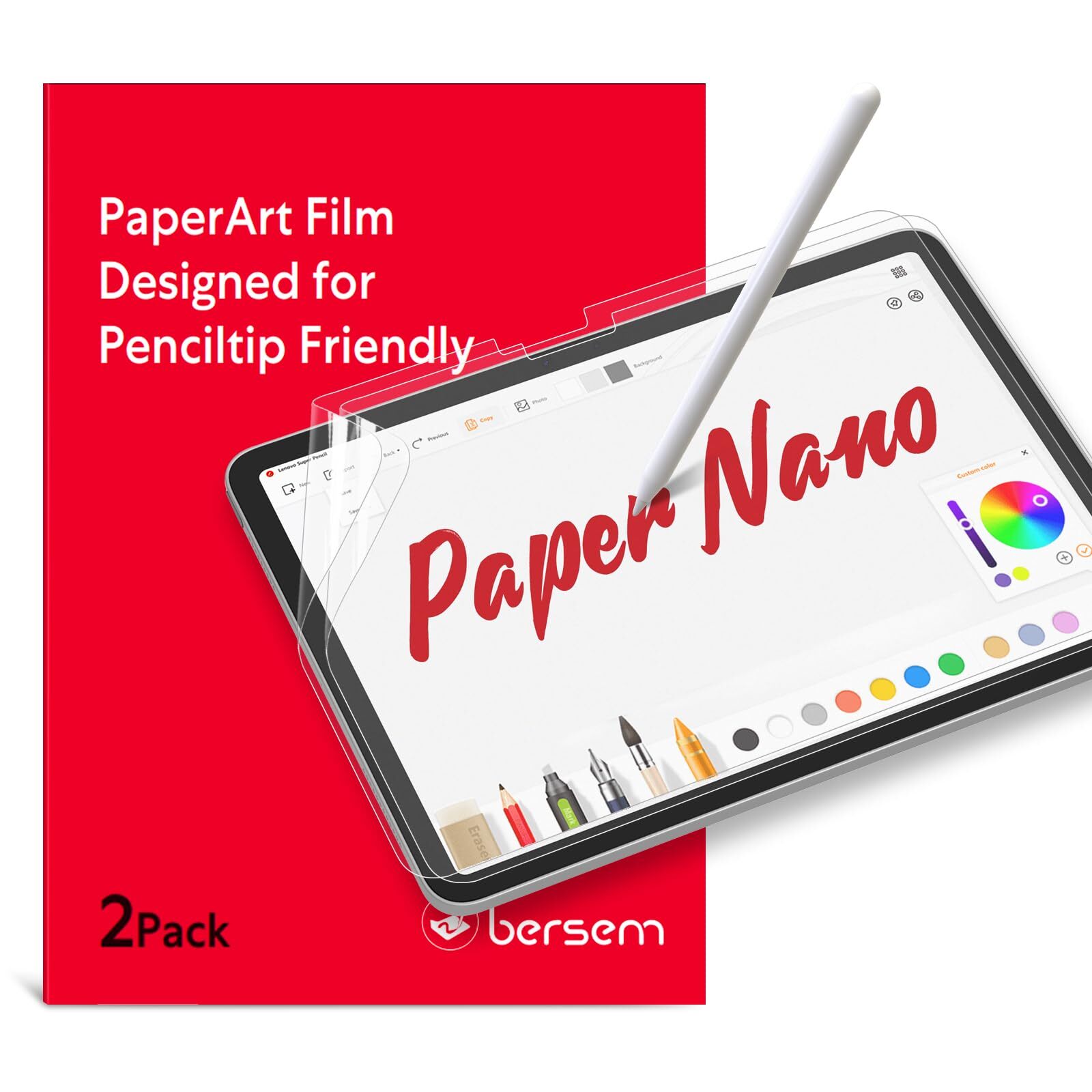 2-Pack Paper Nano Screen Protector for iPad Air 11 Inch 2024 (M2)