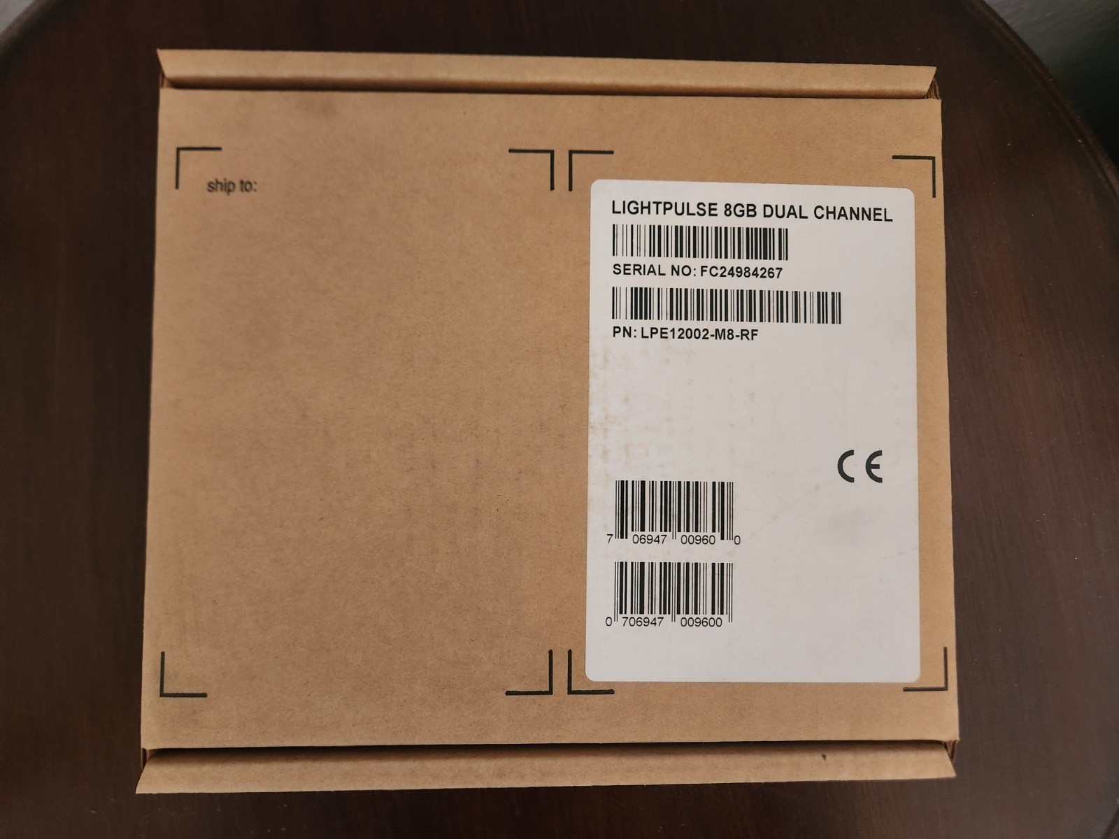 LightPulse LPE12002-M8-RF  8Gb Dual Fibre Channel