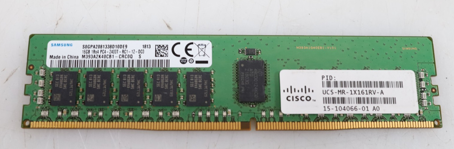 16GB Samsung M393A2K40CB1-CRC0Q DDR4-2400 PC4-19200 ECC RDIMM Server Memory 0275