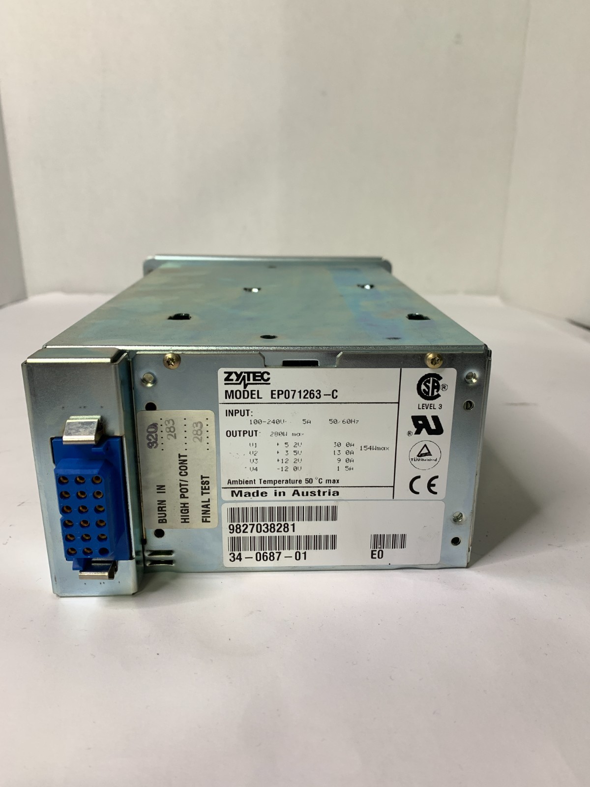 Zytec EP071263-C 280W Power Supply for Cisco 7200 Series