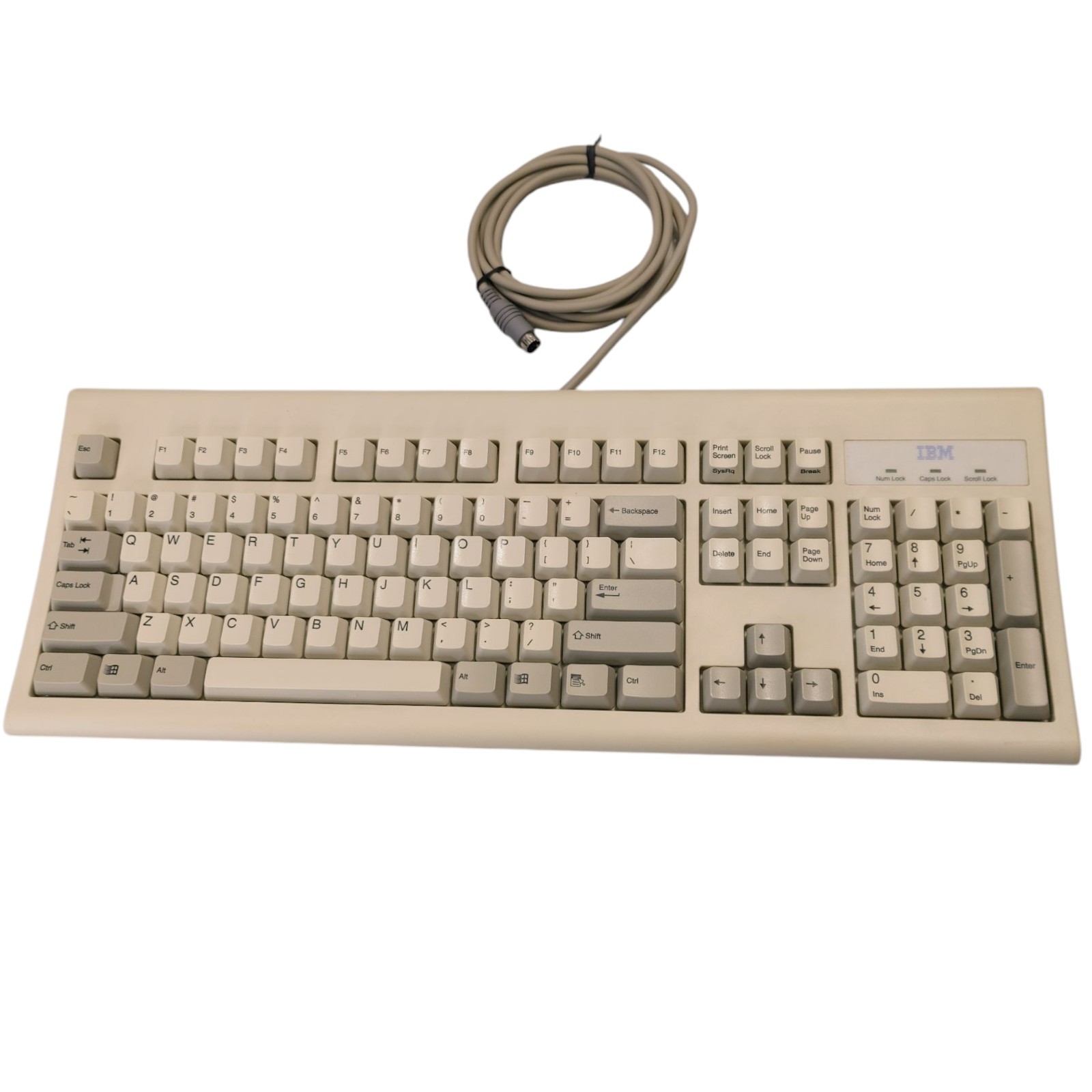 Vintage IBM KB-8923 PS/2 Computer Keyboard 07H0665 07H0666 Tested & Cleaned