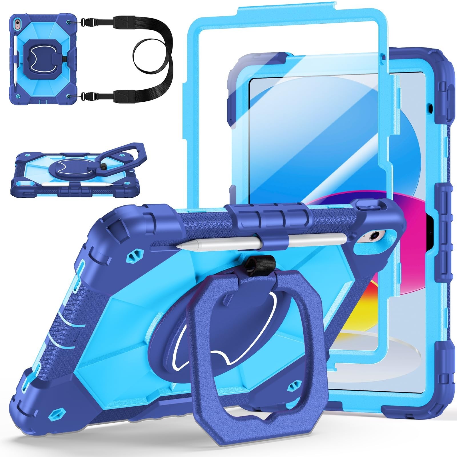 Case for iPad (A16) 11th/10th Generation 11/10.9 Inch 2025/2022, Ubearkk for iPa