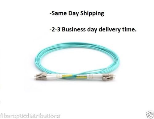 20m LC-LC Duplex 50/125 OM3 Multimode 10GB Fiber Patch Cable Aqua -4563