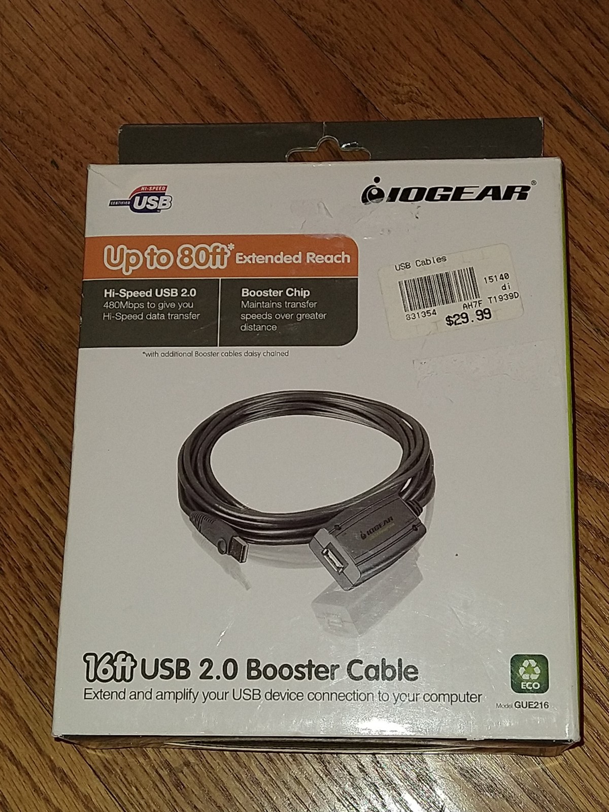 IOGEAR 16Ft USB 2.0 Booster Cable Hi Speed GUE216