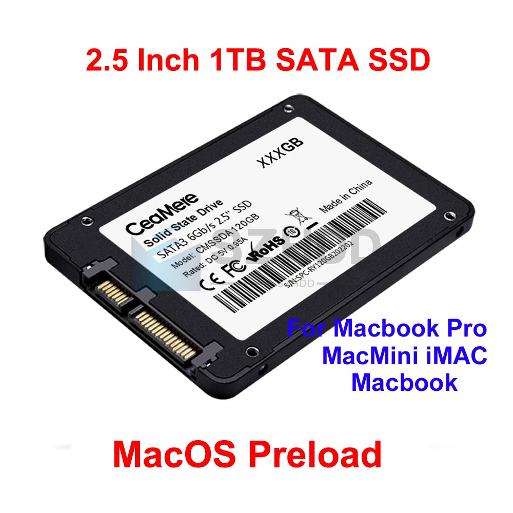 2.5" 1TB SATA SSD For Mac Mini A1347 Mid 2010 2011 Late 2012 iMAC A1418 A1419