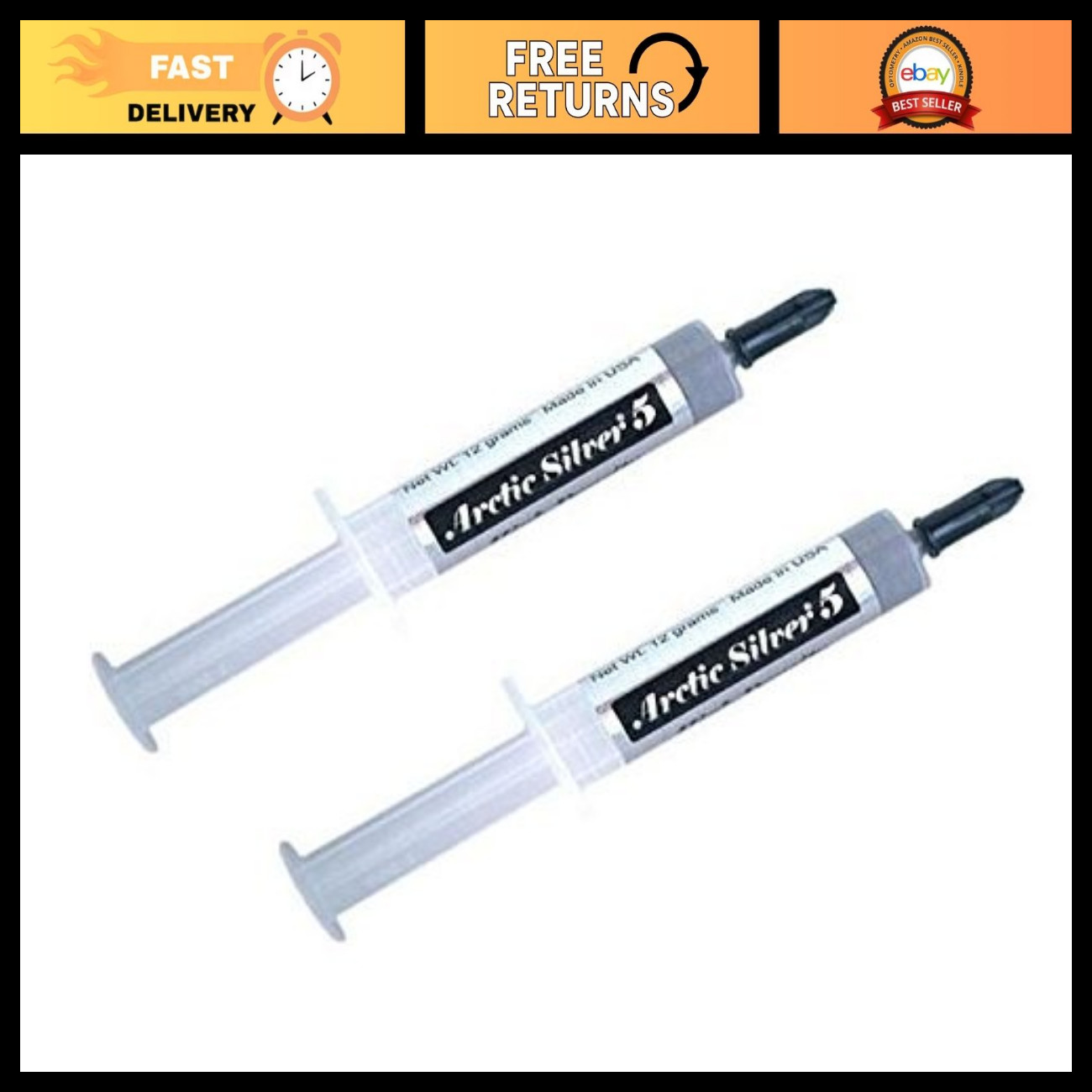 High-Performance Thermal Compound 12g Tube - 2 Pack, CPU GPU Cooling Paste