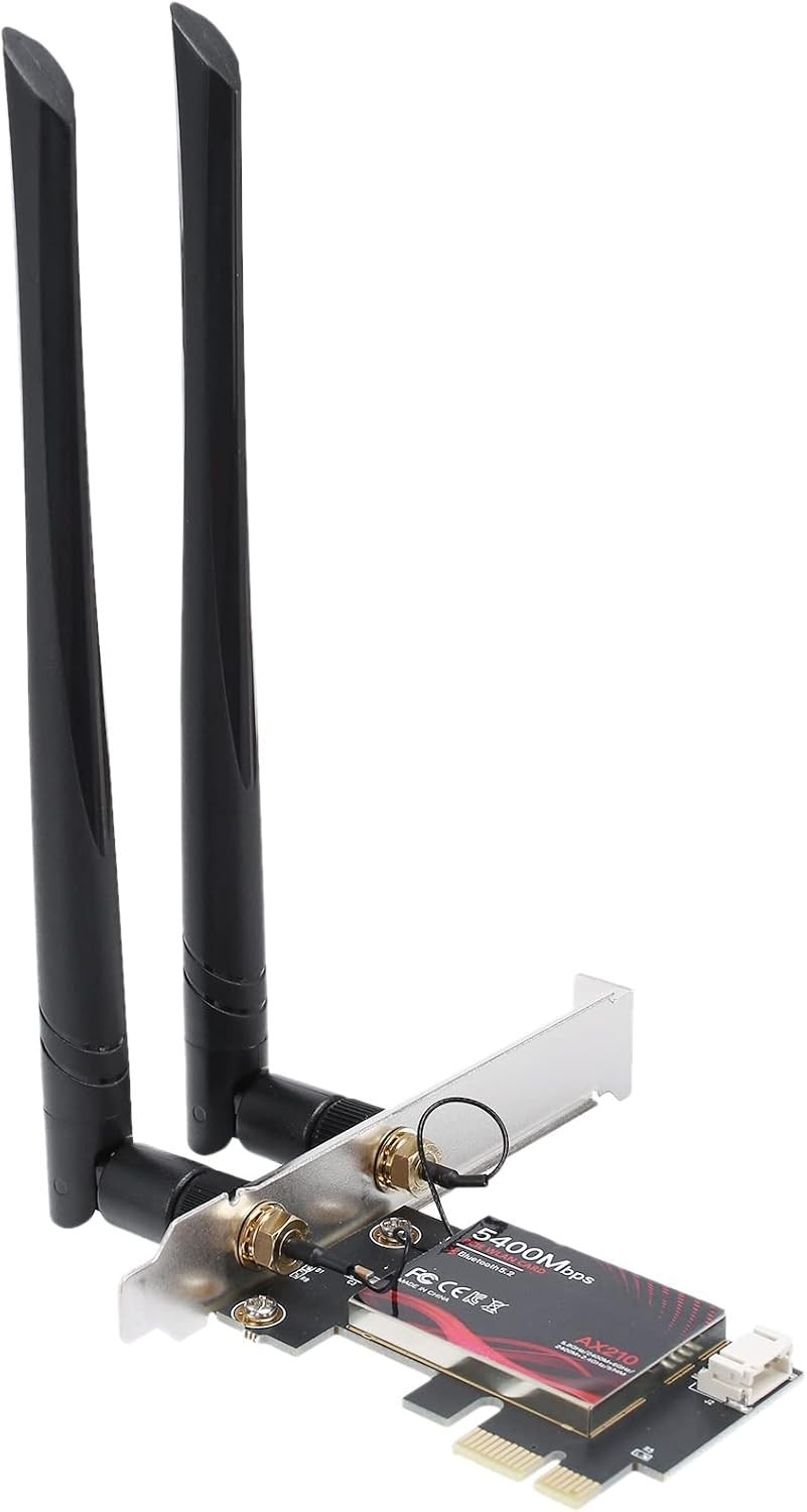 WiFi 6E AX210 WiFi Card，PCIe WiFi Wireless Network Card w/ Bluetooth 5.3，AX5400