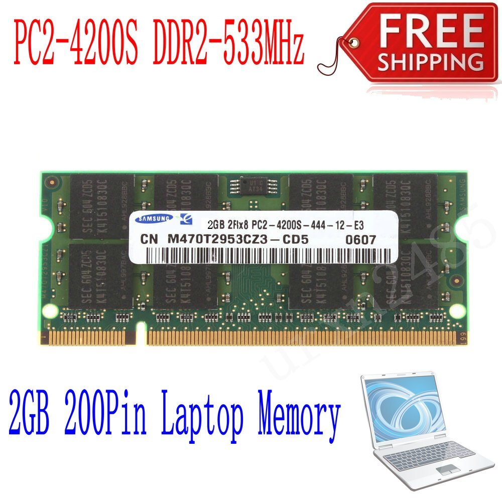 16GB 8GB 4GB 2GB DDR2-533Mhz PC2-4200S 200Pin RAM For Samsung Laptop Memory LOT