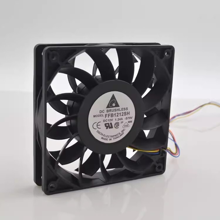 Delta FFB1212SH 12025 DC12V 1.24A 12CM 4-Wire Cooling Fan