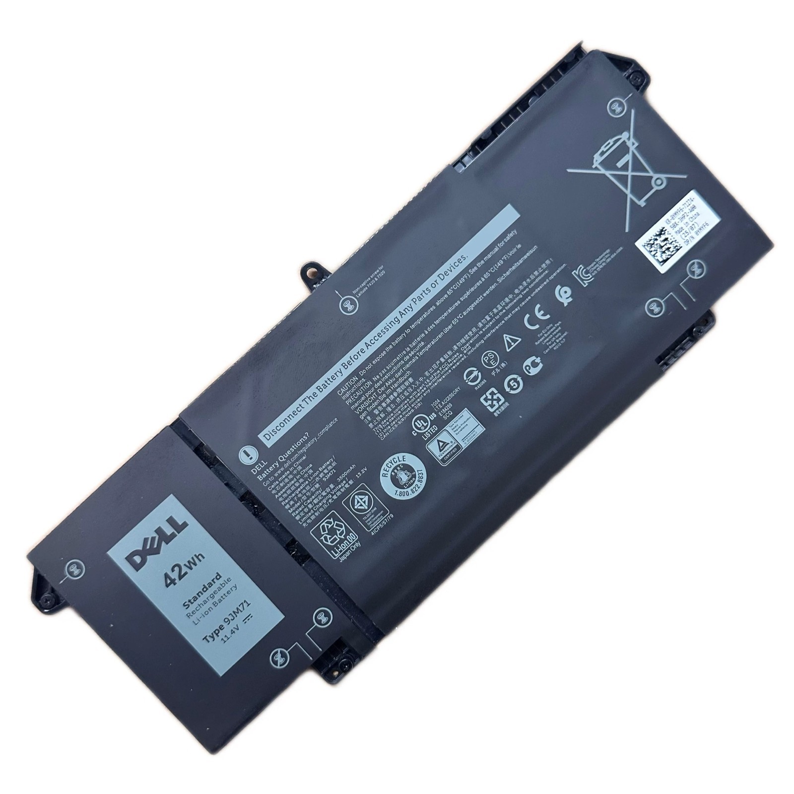 OEM 42Wh 9JM71 Battery for Dell Latitude 14 7420 7520 P134G001 P135G001 P138G001