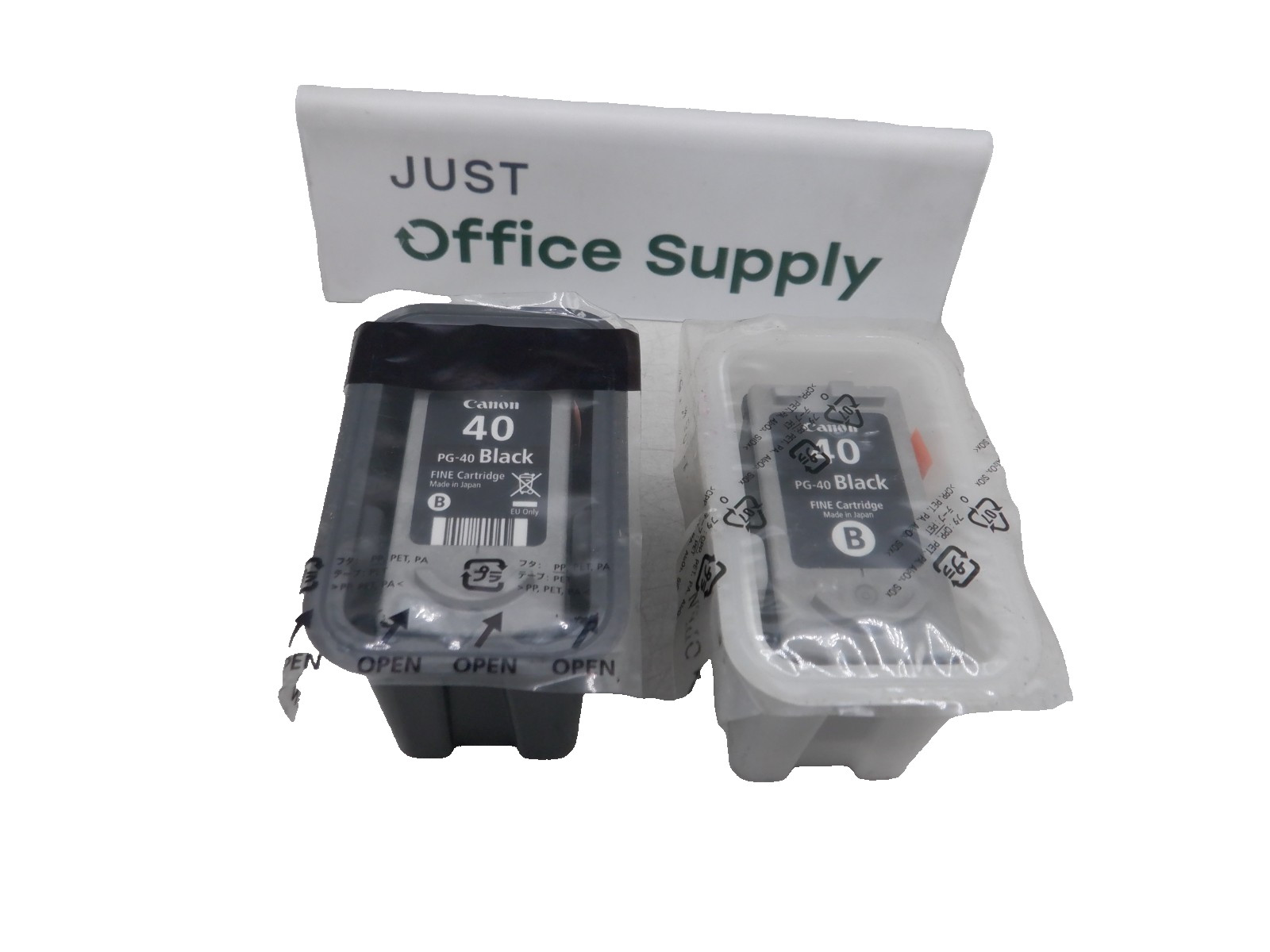 Genuine Lot of 2 OEM Canon PG-40 Black Ink Bulk Packaging  
