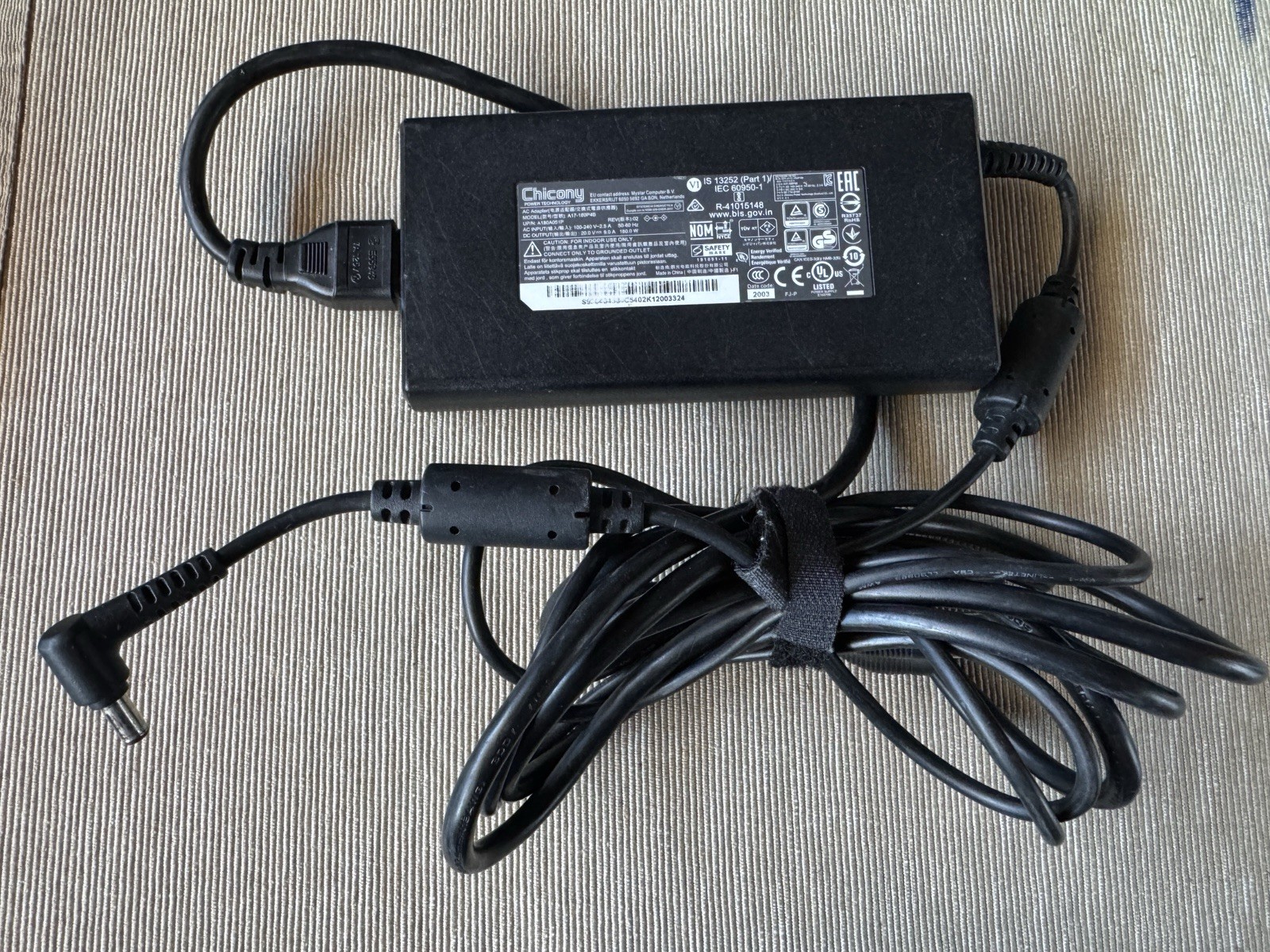 For MSI MS-17G3 GS75 Stealth 10SE-620US 20V 9A A17-180P4B 5.5mm 180W Adapter OEM