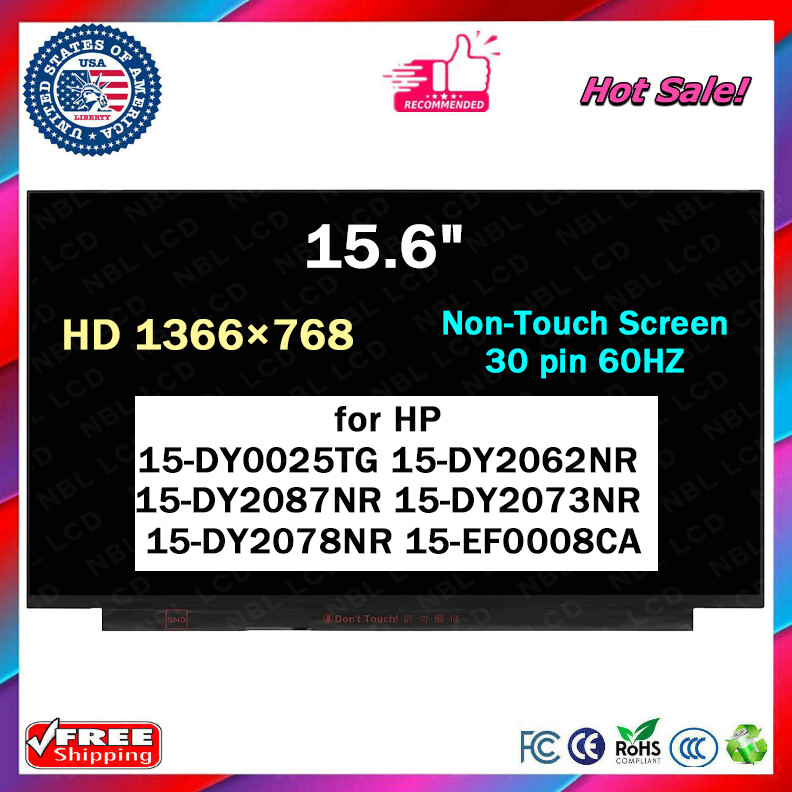 for HP 15-DY0025TG 15-DY2062NR LCD Non-Touch Screen Display 1366×768 30 pin 60HZ