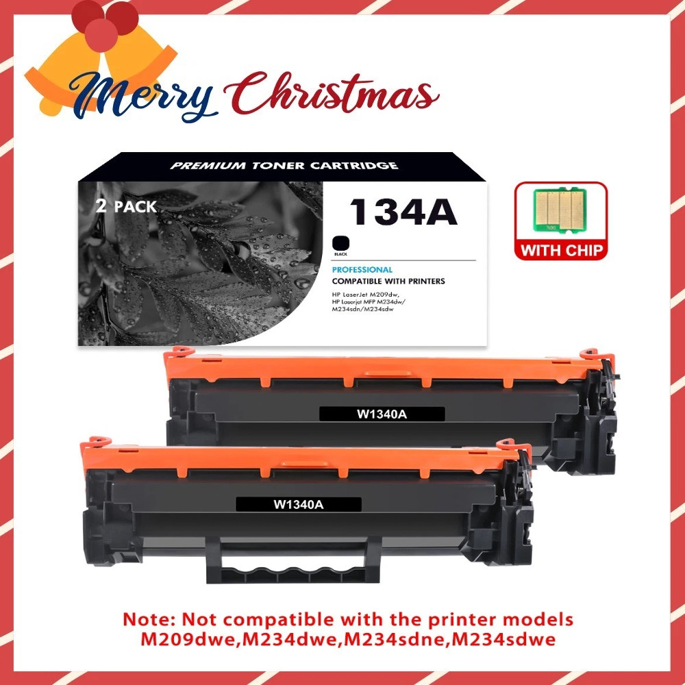 WITH CHIP 2x W1340A 134A Toner Cartridge For HP LaserJet M209dw M234dw M234sdw