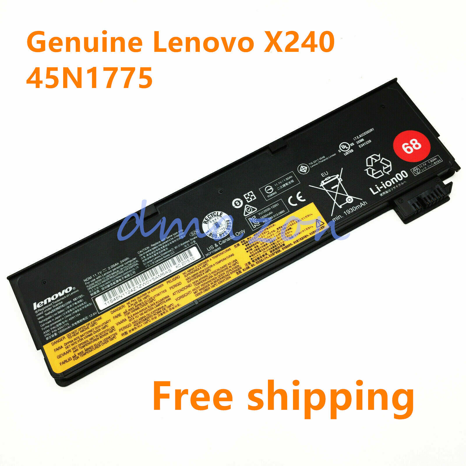 68 New Genuine X240 Battery for L enovo ThinkPad X240S X250 X260 X270 T440 T440S