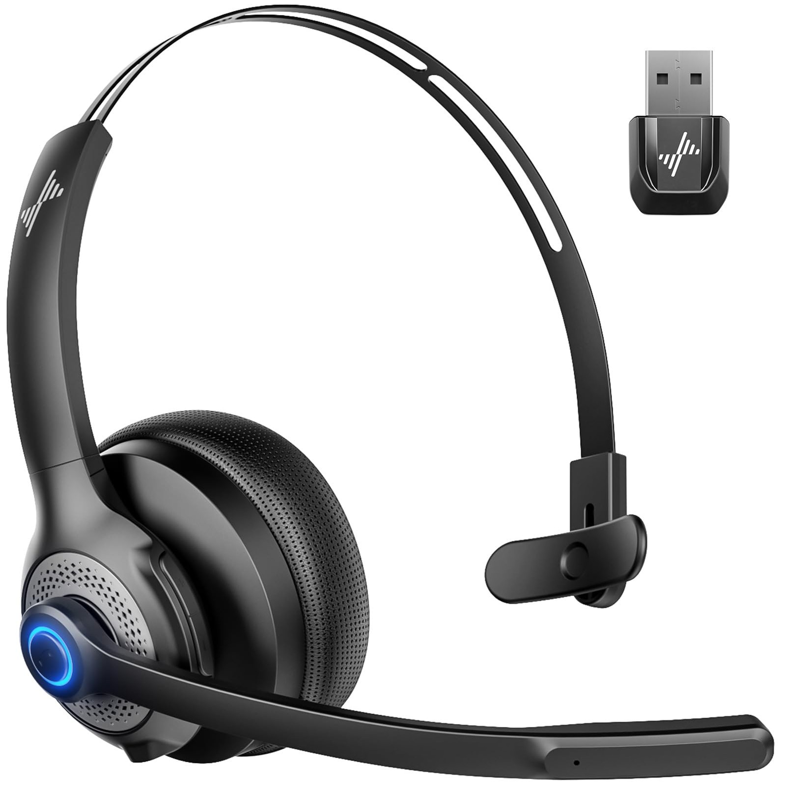 Auriculares Inalambricos V5.2 Con Dongle USB Para Clases En Linea Y Zoom