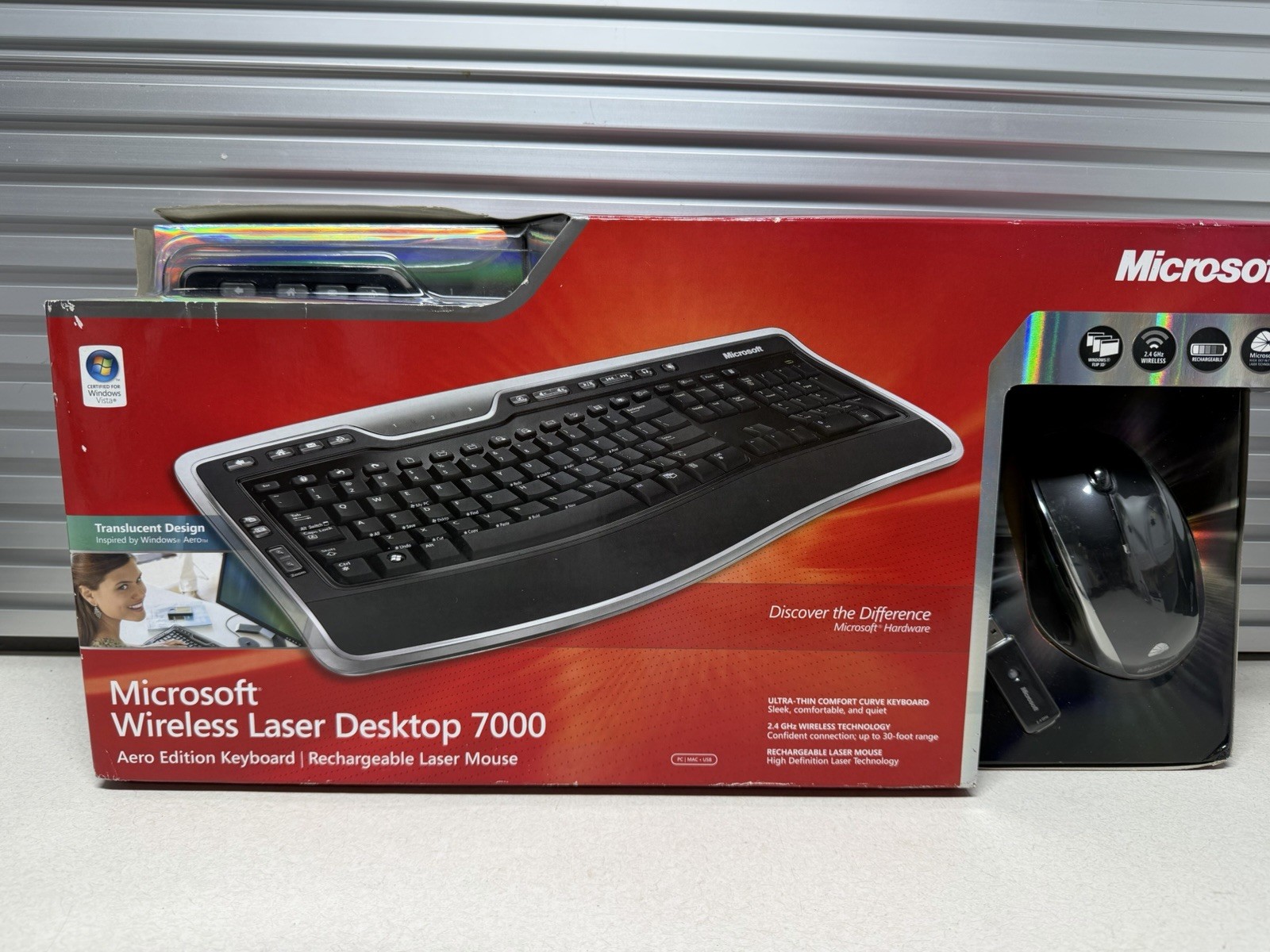 Microsoft Wireless Laser Desktop 7000 NEW SEALED Aero Edition KeyboardMouse RARE