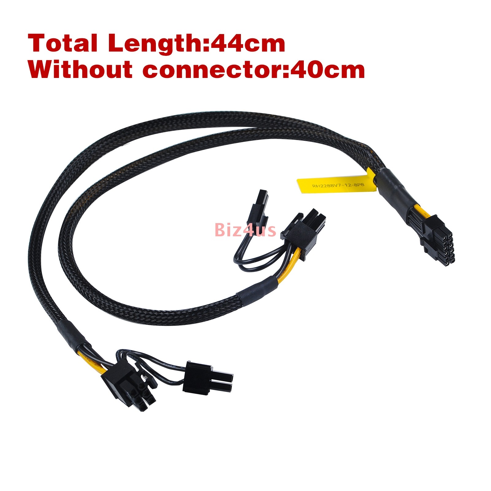 12Pin to 8Pin+ 8Pin GPU Graphics Card Power Cable For Huawei R2288HV7 40cm 18AWG