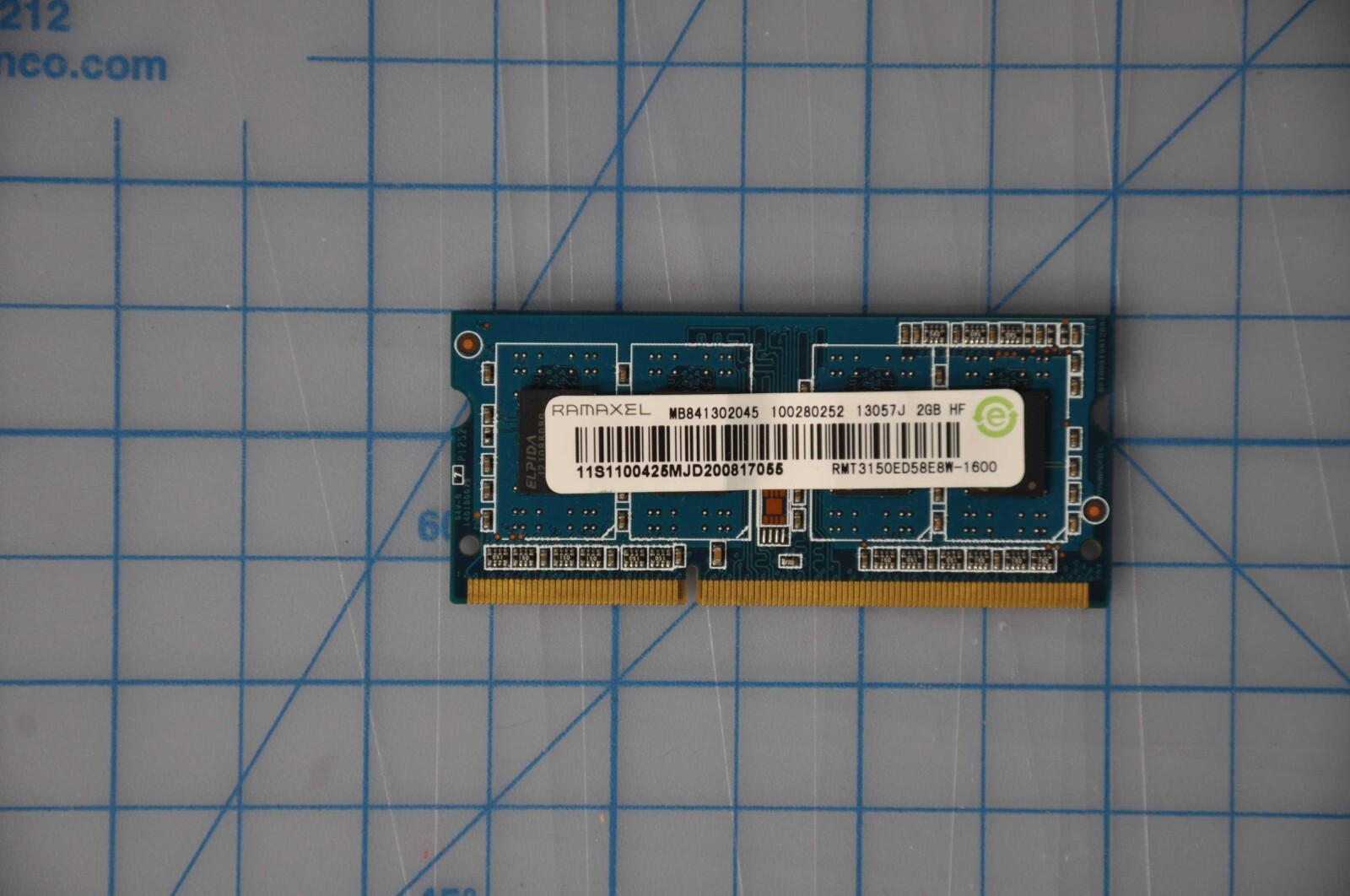 New RAMAXEL 2GB DDR3-1600MHz SoDimm Single Rank Memory RMT3150ED58E8W-1600