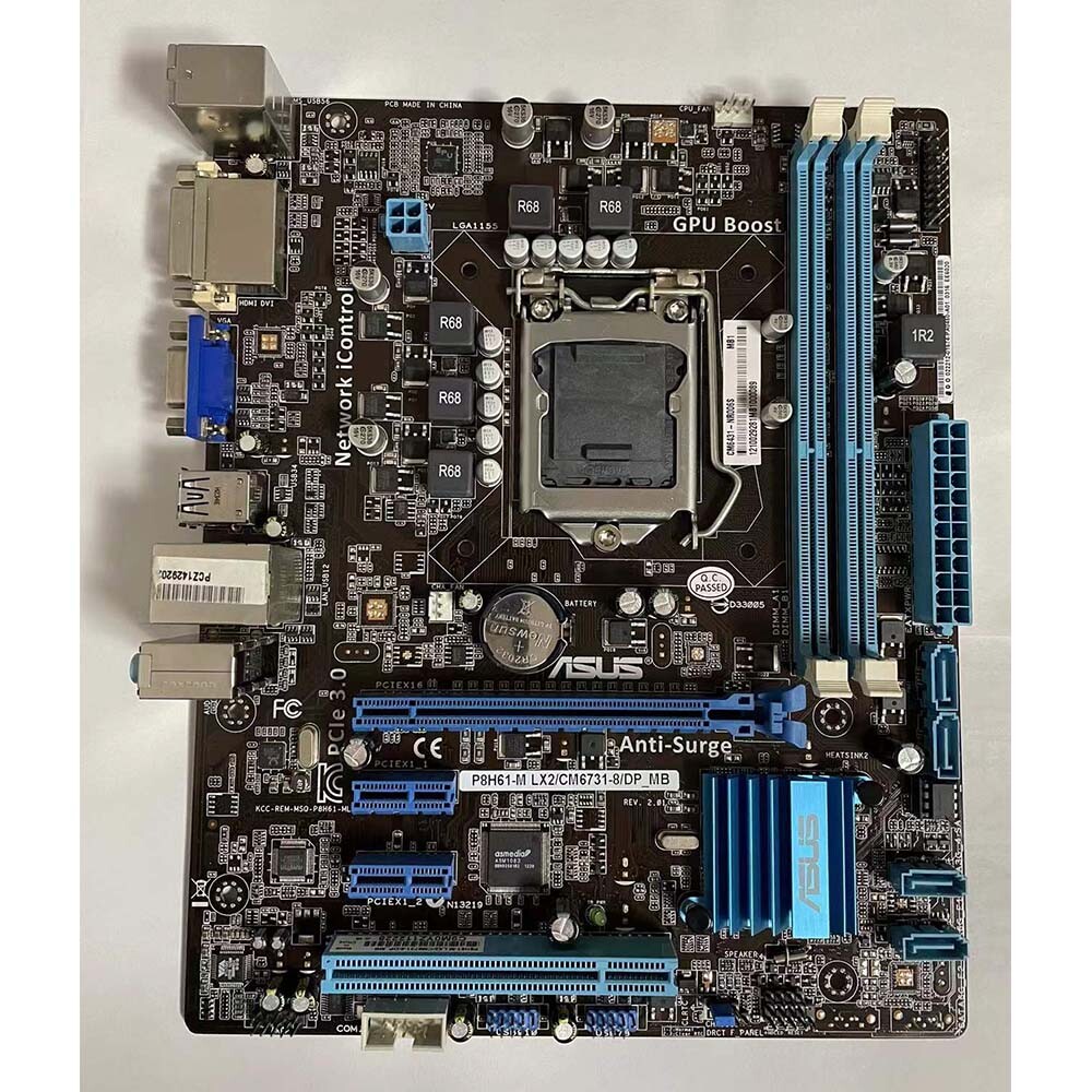 For ASUS P8H61-M LX2/CM6731-8/DP_MB Motherboard LGA1155 DDR3 Mainboard