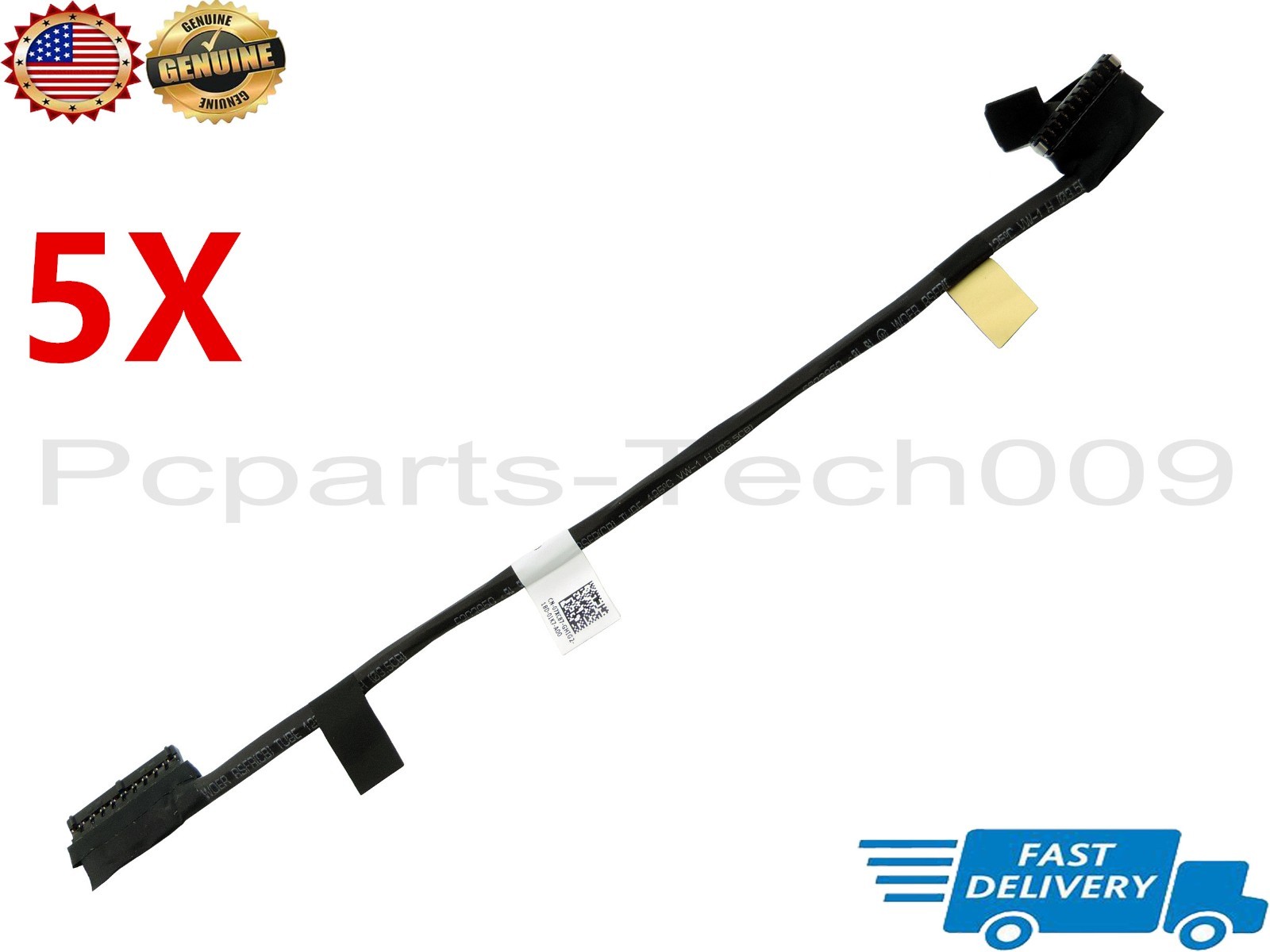 5X Lot Genuine For Dell Latitude 7480 7490 P73G laptop Battery Cable Connector