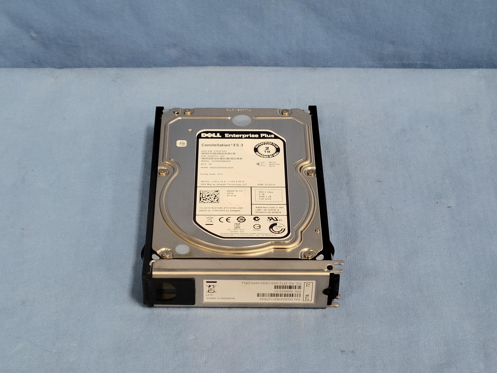 Dell EqualLogic 2TB 7.2K 64MB 3.5" NL Enterprise SAS Hard Drive T7F78
