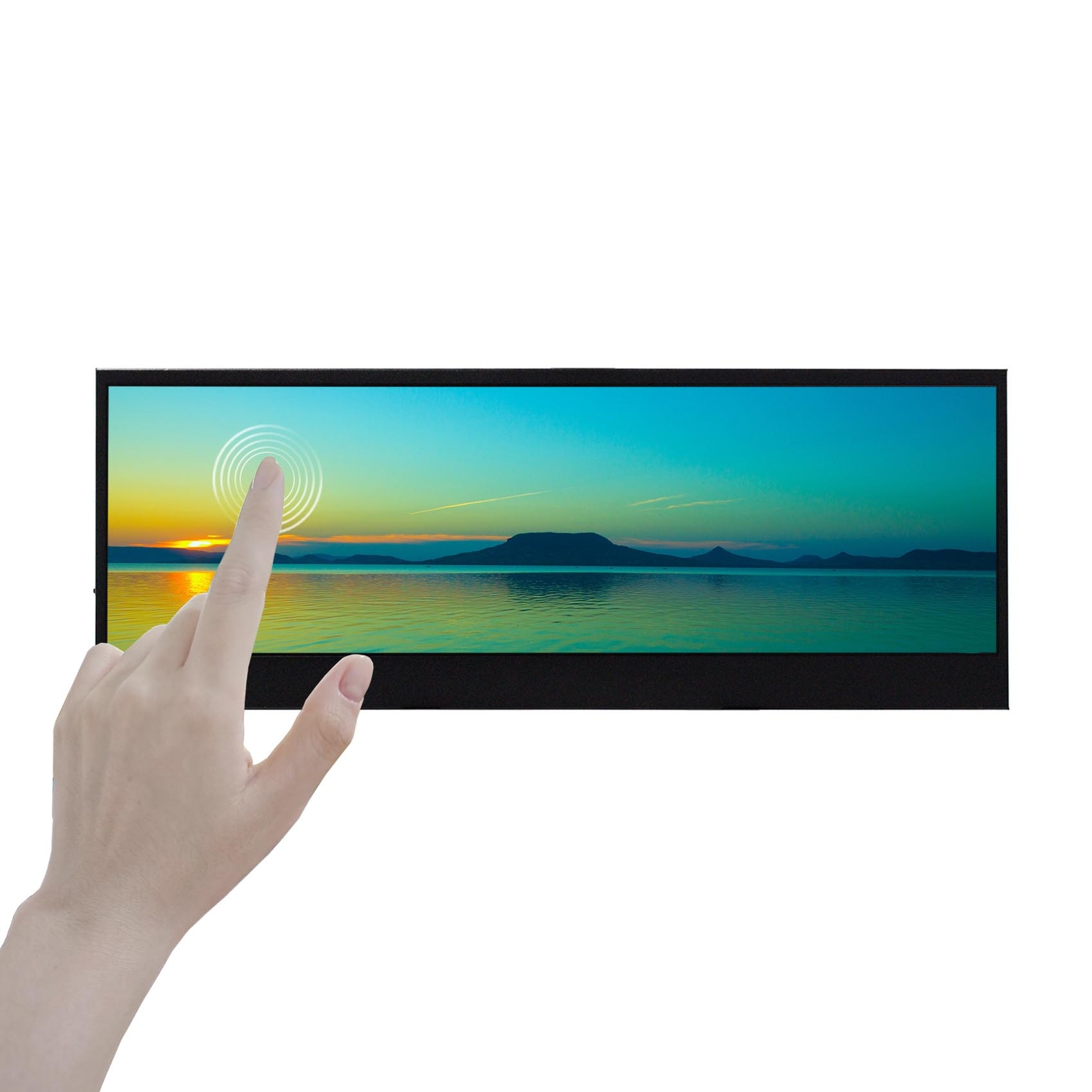 14" 3840X1100  4k IPS Capacitive Touch LCD Monitor HD Input Port