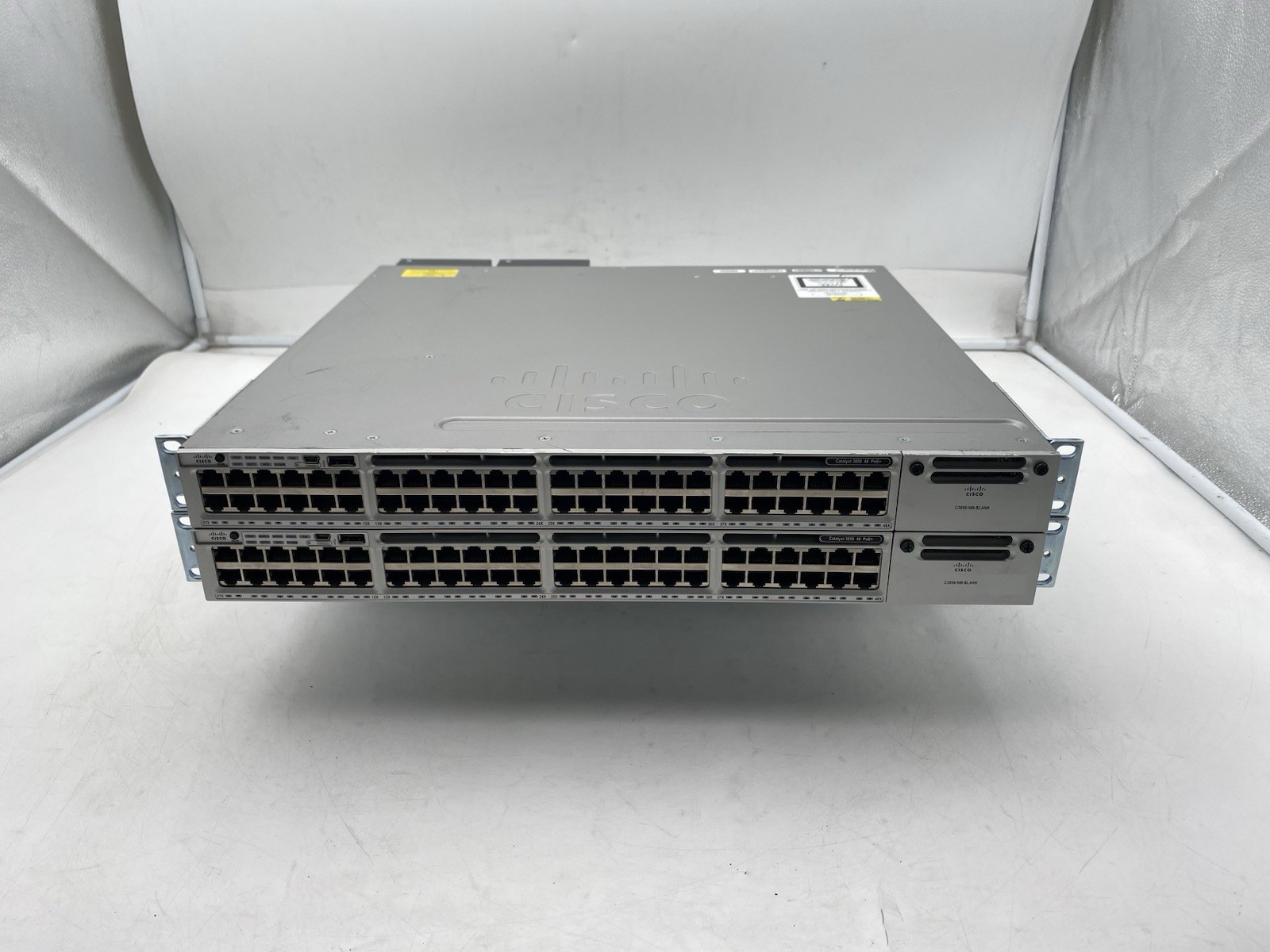 Lot of 2 Cisco WS-C3850-48F-S 48-Port PoE+