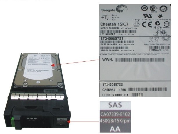 Fujitsu ETERNUS CA07339-E102 CA05954-1255 450GB