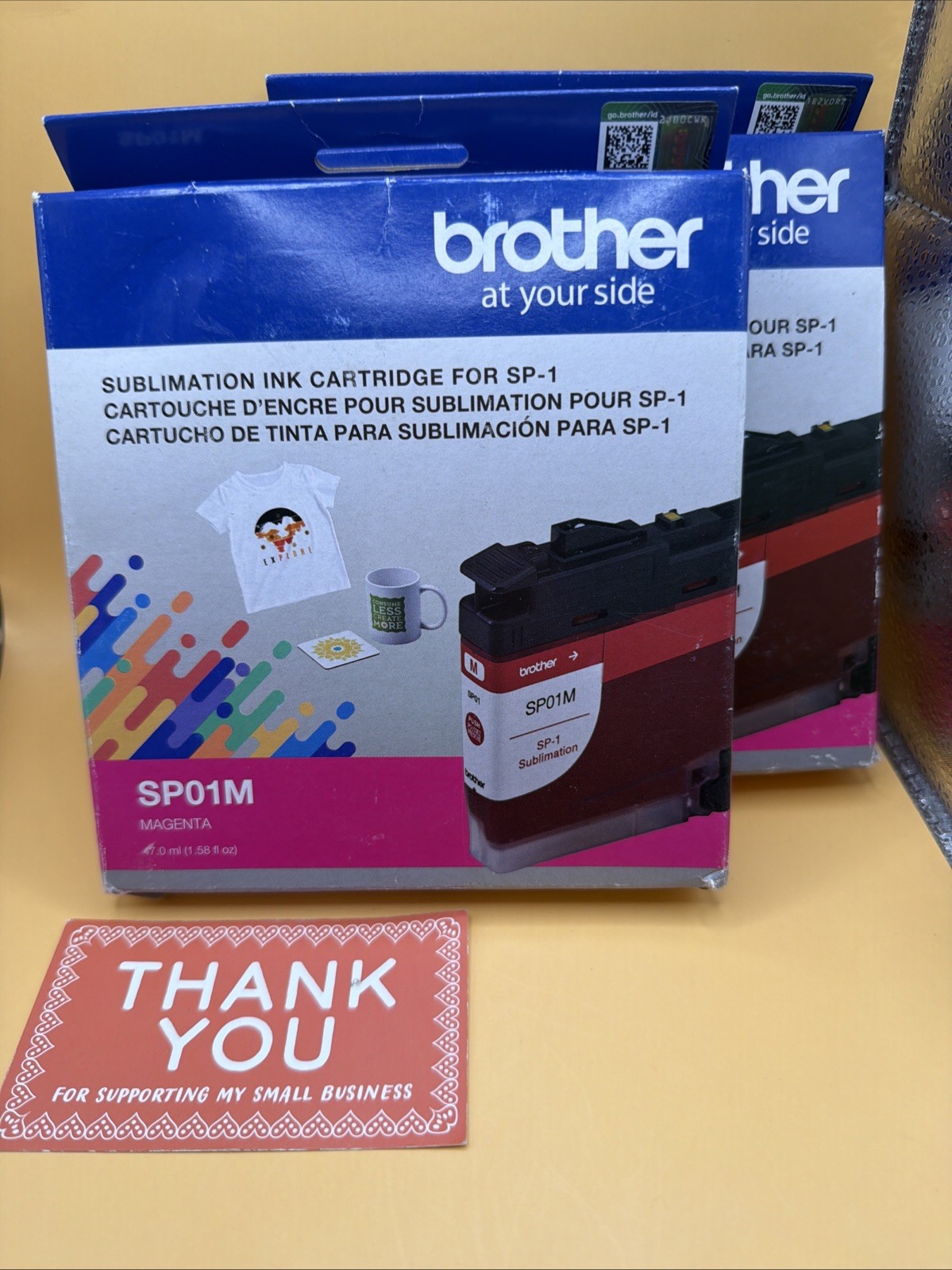 GENUINE BROTHER SP01MS  CAPACITY INK CARTRIDGE MAGENTA  EXP 12/25 LOT Of 2