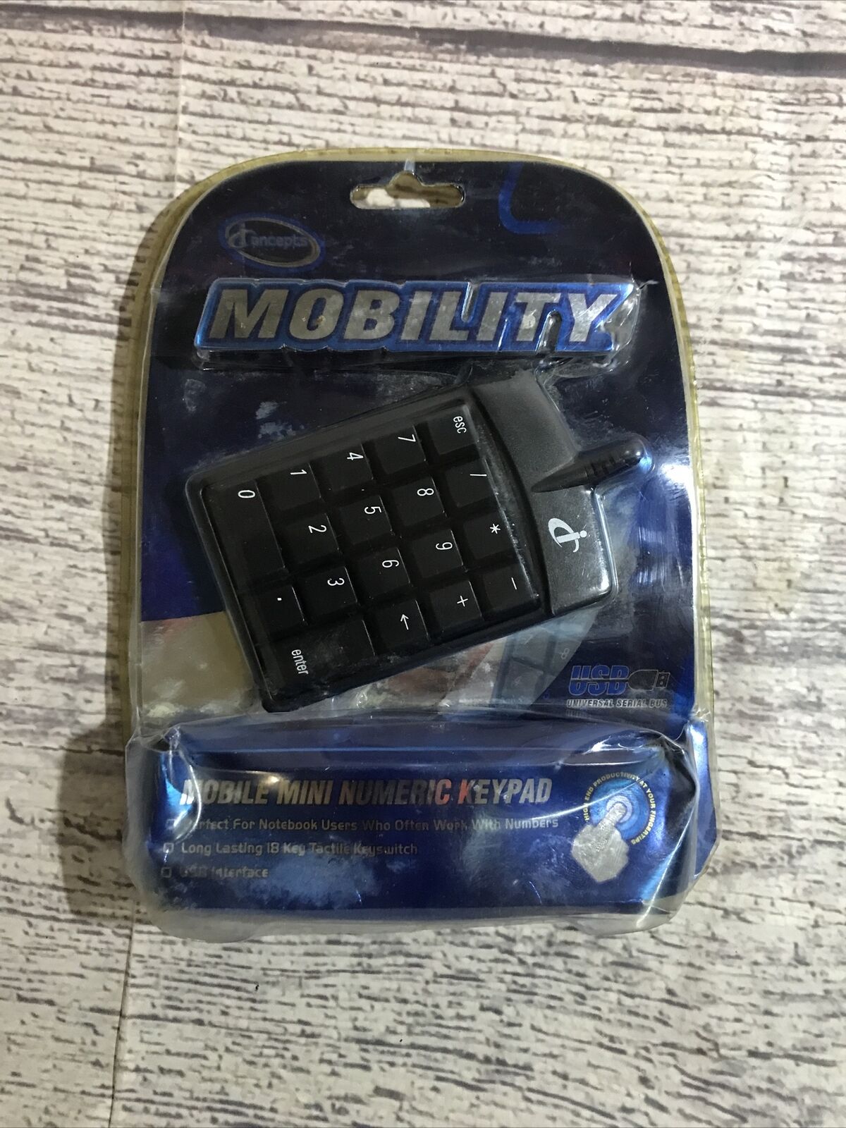 NEW Mobile Mini Numeric Keypad Corded Wired USB Mobility IConcepts (S5)