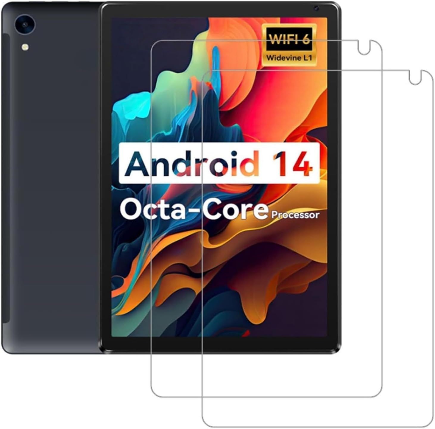 2 Pack Tempered Glass Film Protectors for URAO C107 10.1 Tablet 2024
