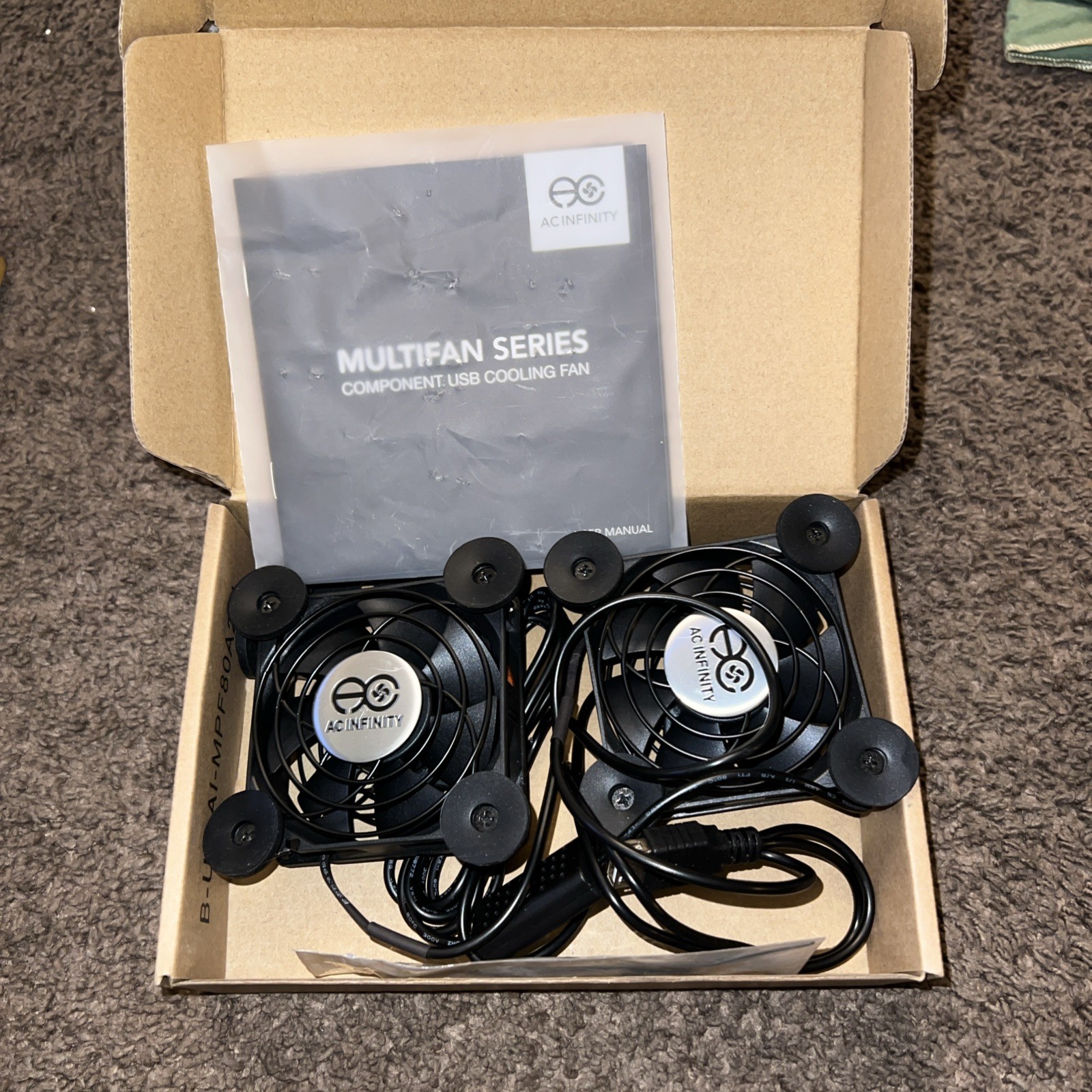 MULTIFAN S7-P, Quiet Dual 120mm AC-Powered Cooling Fan for Receiver DVR Cabinets