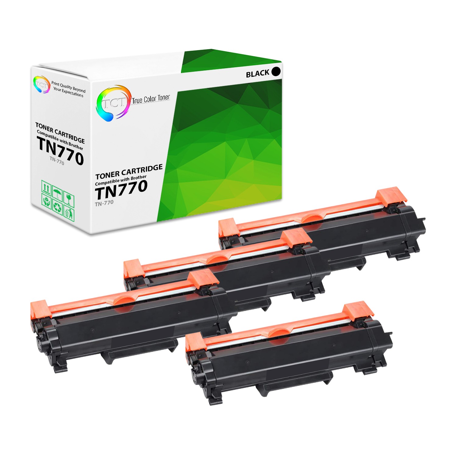 4Pk TCT TN770 TN-770 Super HY For Brother MFC-L2750DW HLL2370DW Compatible Toner