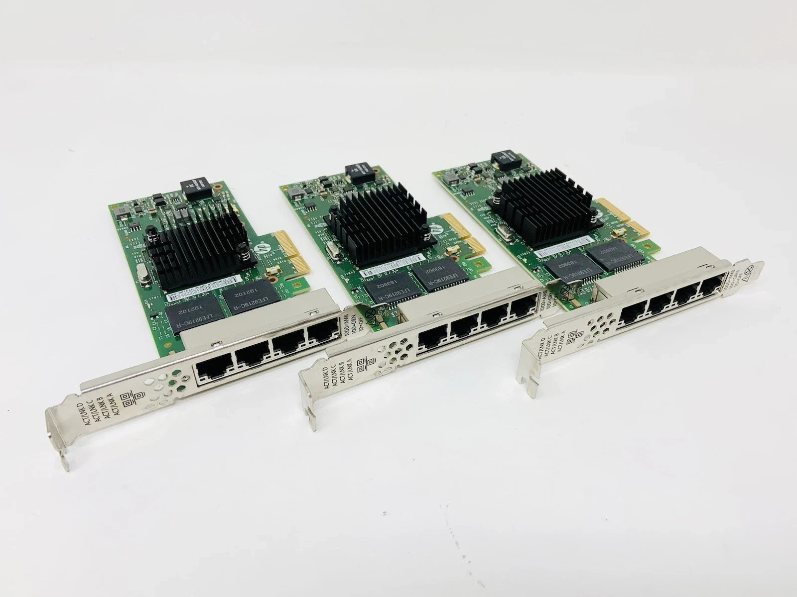 LOT OF 3 - HP 811546-B21 ETHERNET 1GB 4-PORT 366T ADAPTER 816551-001 81154
